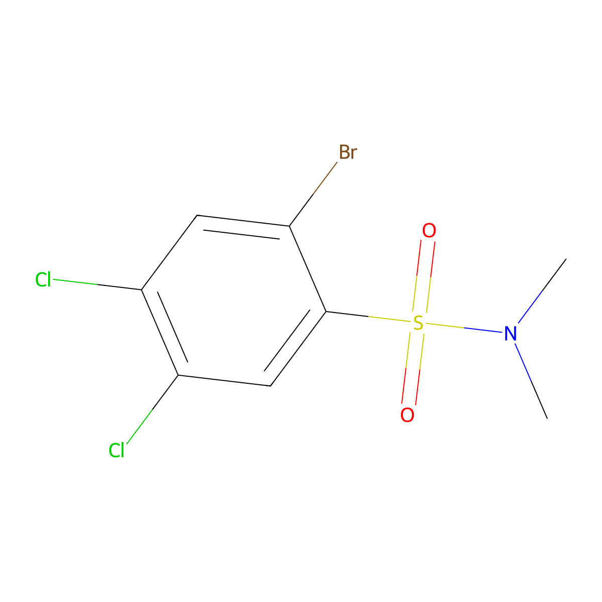 [(2-Bromo-4,5-dichlorophenyl)sulfonyl]dimethylamine molecular structure, CAS 1246821-91-9