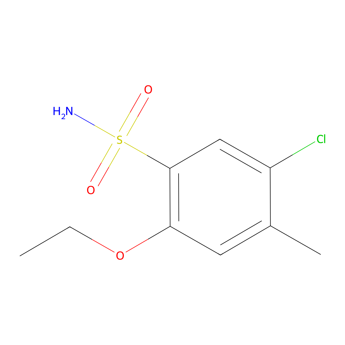5-Chloro-2-ethoxy-4-methylbenzenesulfonamide molecular structure, CAS 1246821-96-4