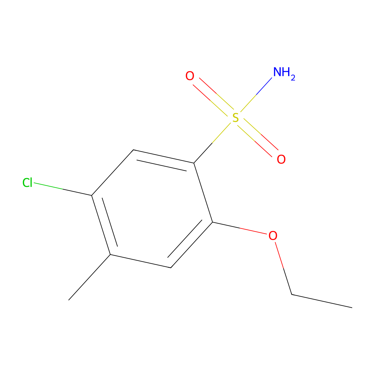 5-Chloro-2-ethoxy-4-methylbenzenesulfonamide molecular structure, CAS 1246821-96-4