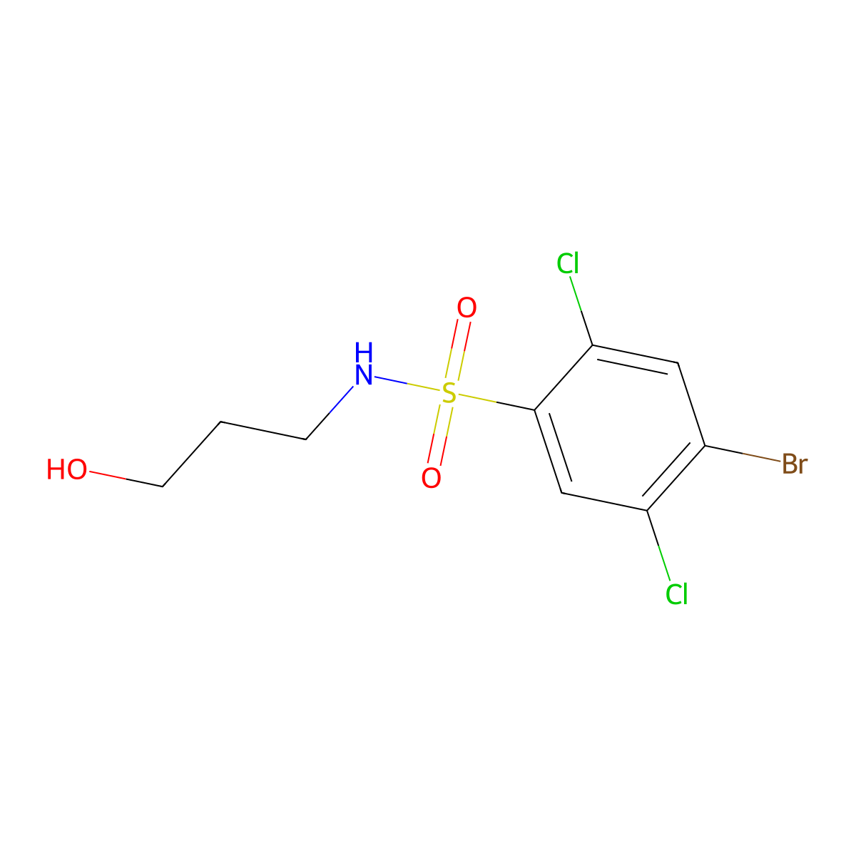 [(4-Bromo-2,5-dichlorophenyl)sulfonyl](3-hydroxypropyl)amine molecular structure, CAS 1246821-97-5