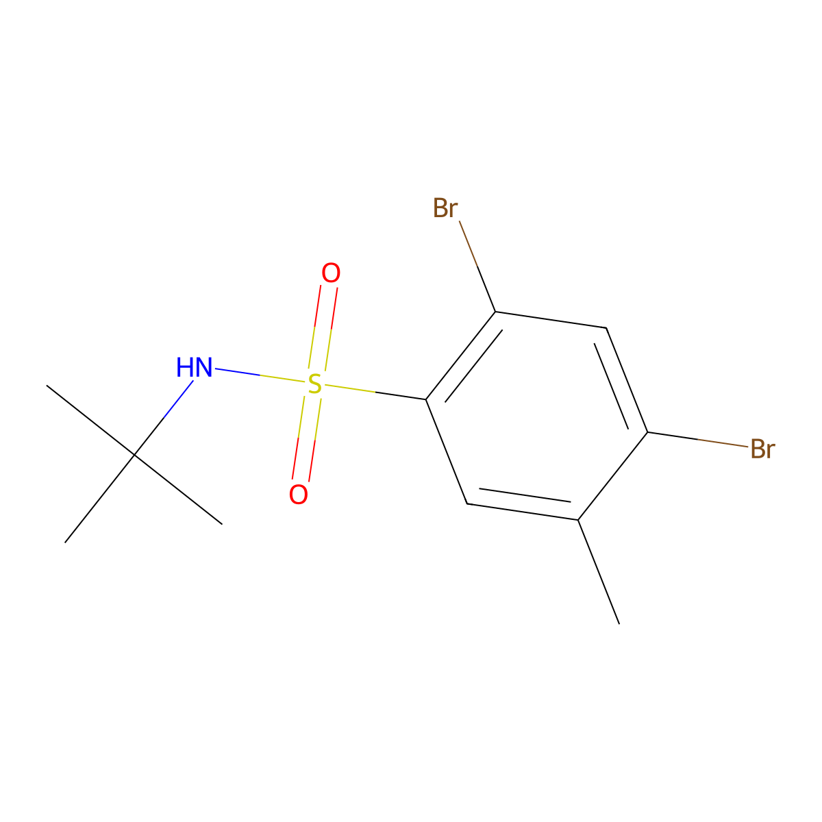 [(2,4-Dibromo-5-methylphenyl)sulfonyl](tert-butyl)amine molecular structure, CAS 1246822-05-8