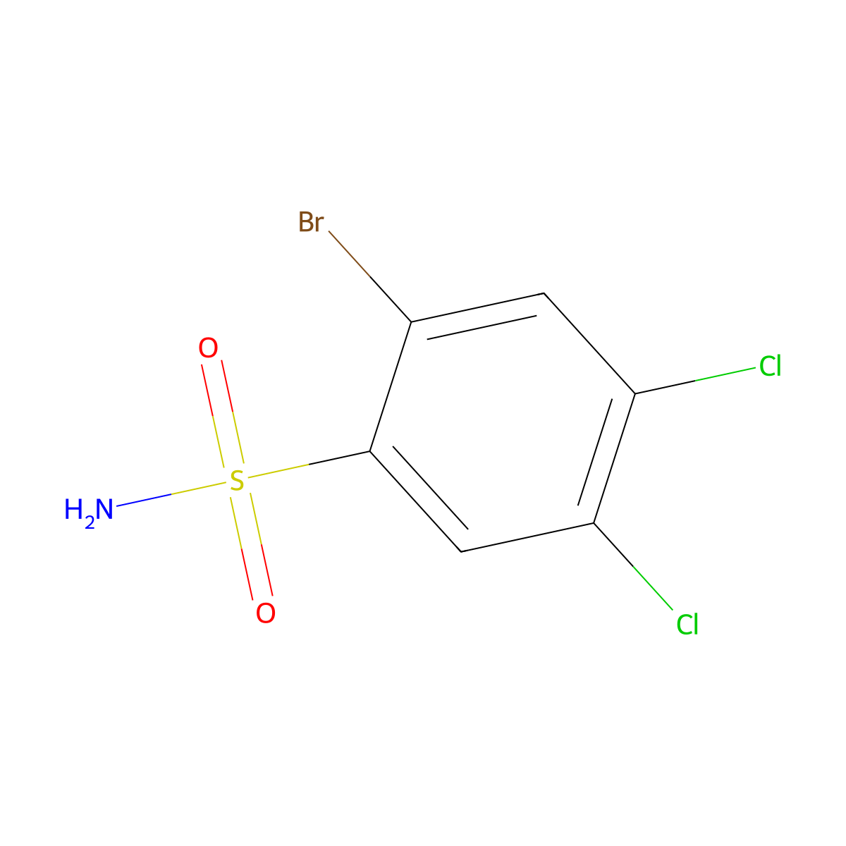 2-Bromo-4,5-dichlorobenzenesulfonamide molecular structure, CAS 1246822-09-2