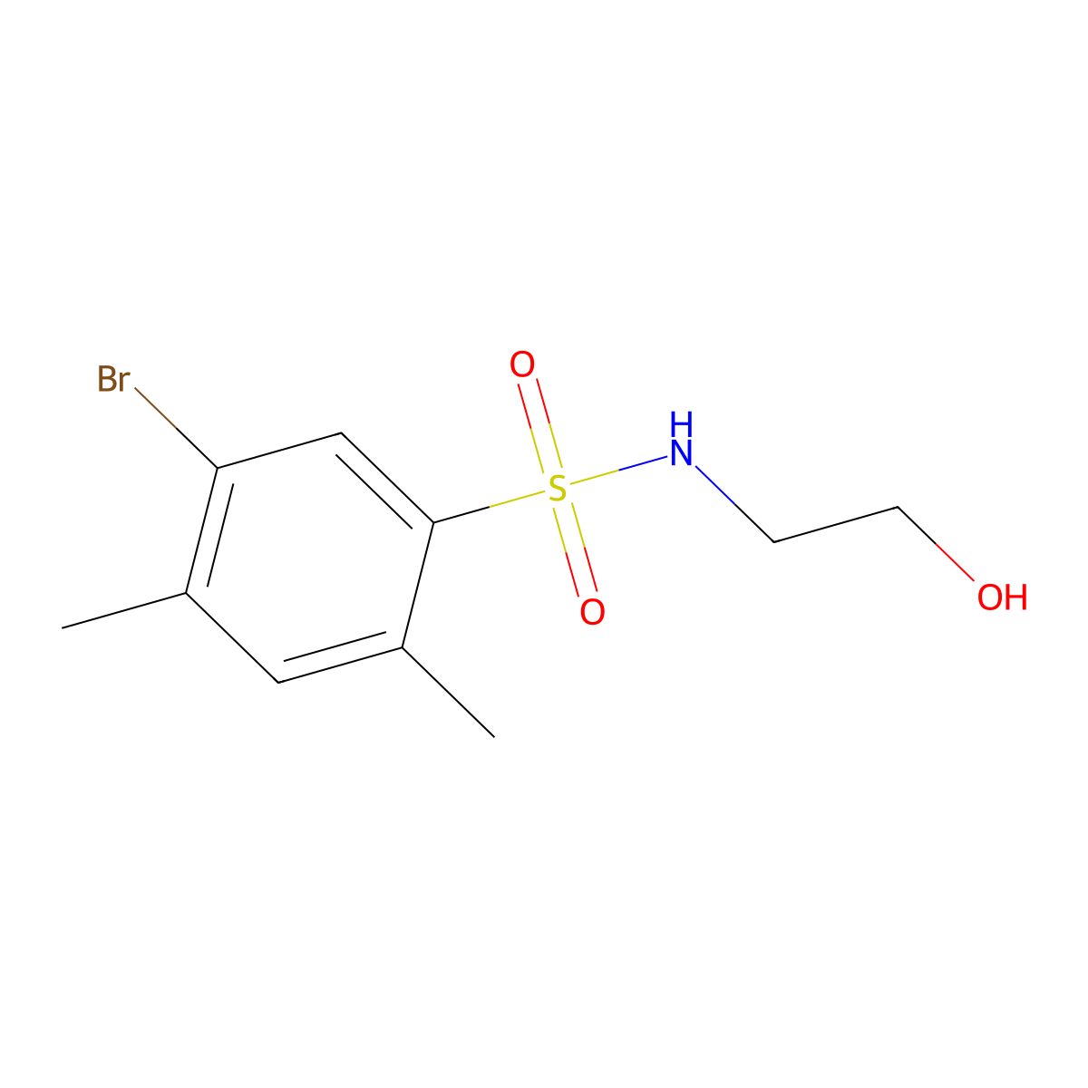 [(5-Bromo-2,4-dimethylphenyl)sulfonyl](2-hydroxyethyl)amine molecular structure, CAS 1246822-20-7