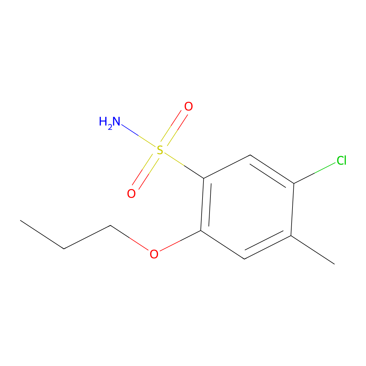 5-Chloro-4-methyl-2-propoxybenzenesulfonamide molecular structure, CAS 1246822-21-8
