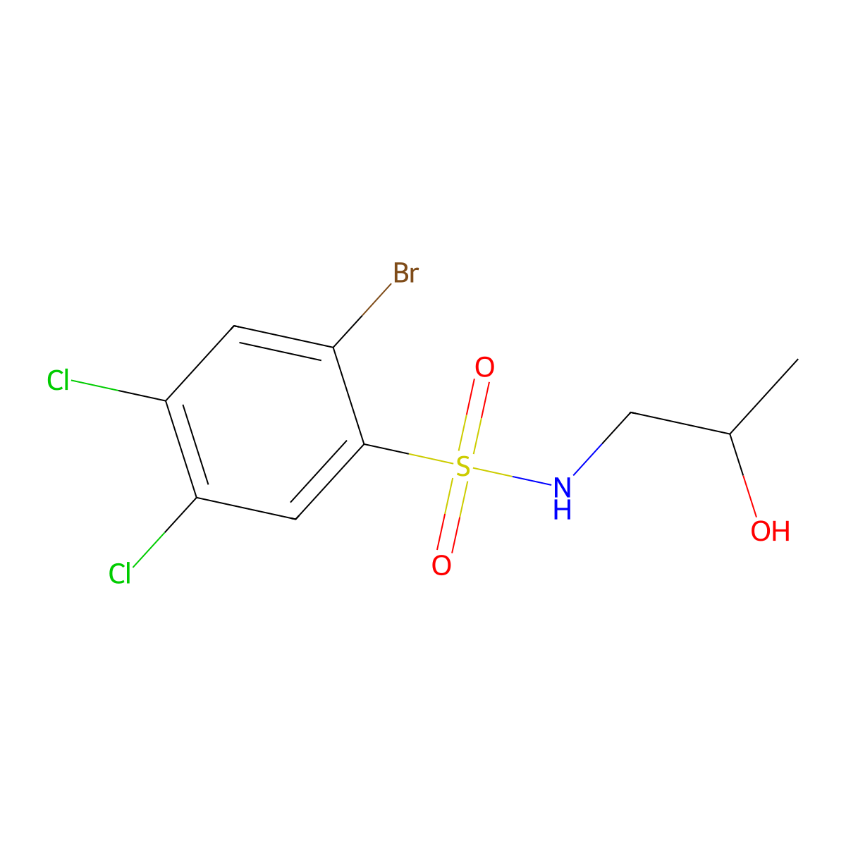 [(2-Bromo-4,5-dichlorophenyl)sulfonyl](2-hydroxypropyl)amine molecular structure, CAS 1246822-32-1