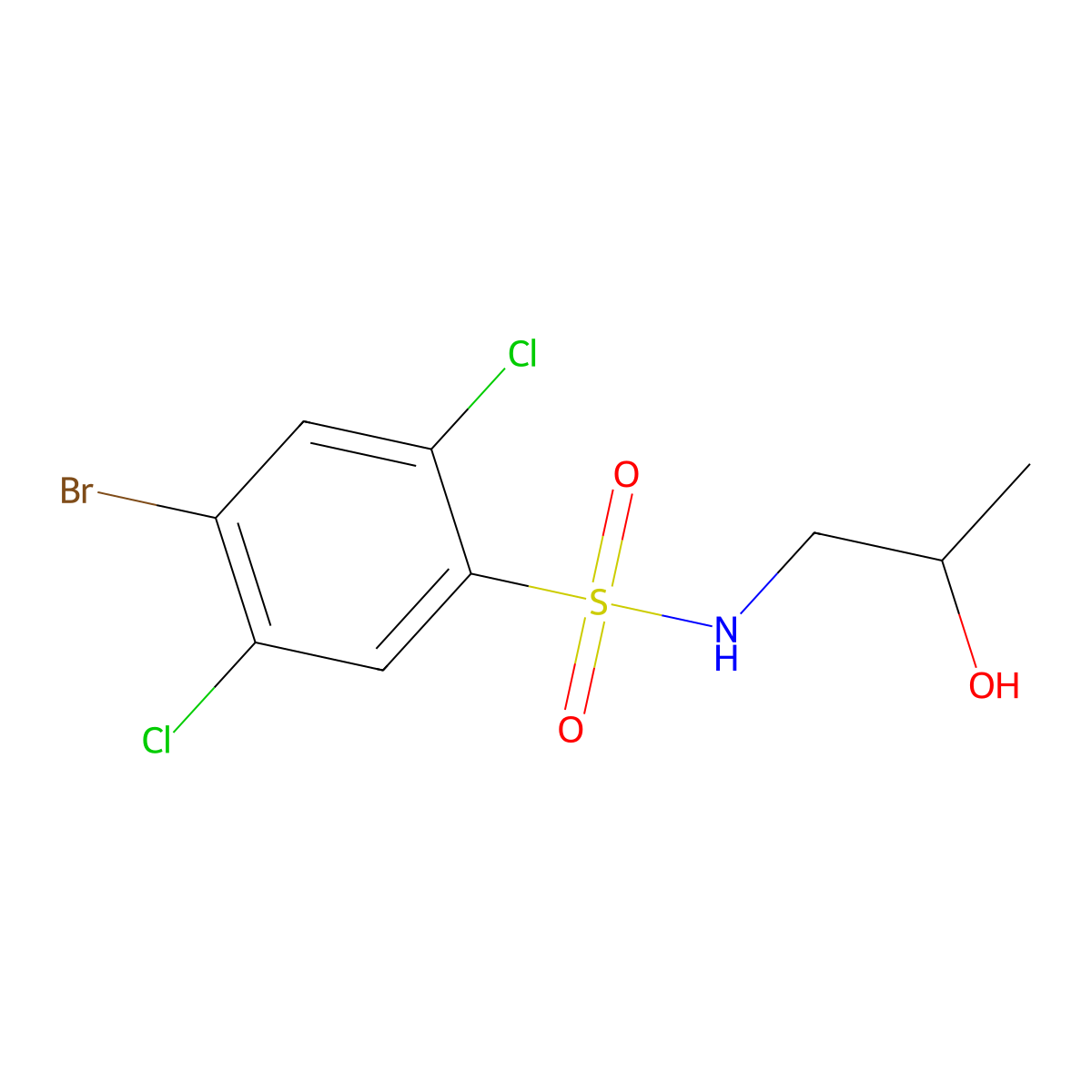 [(4-Bromo-2,5-dichlorophenyl)sulfonyl](2-hydroxypropyl)amine molecular structure, CAS 1246822-42-3