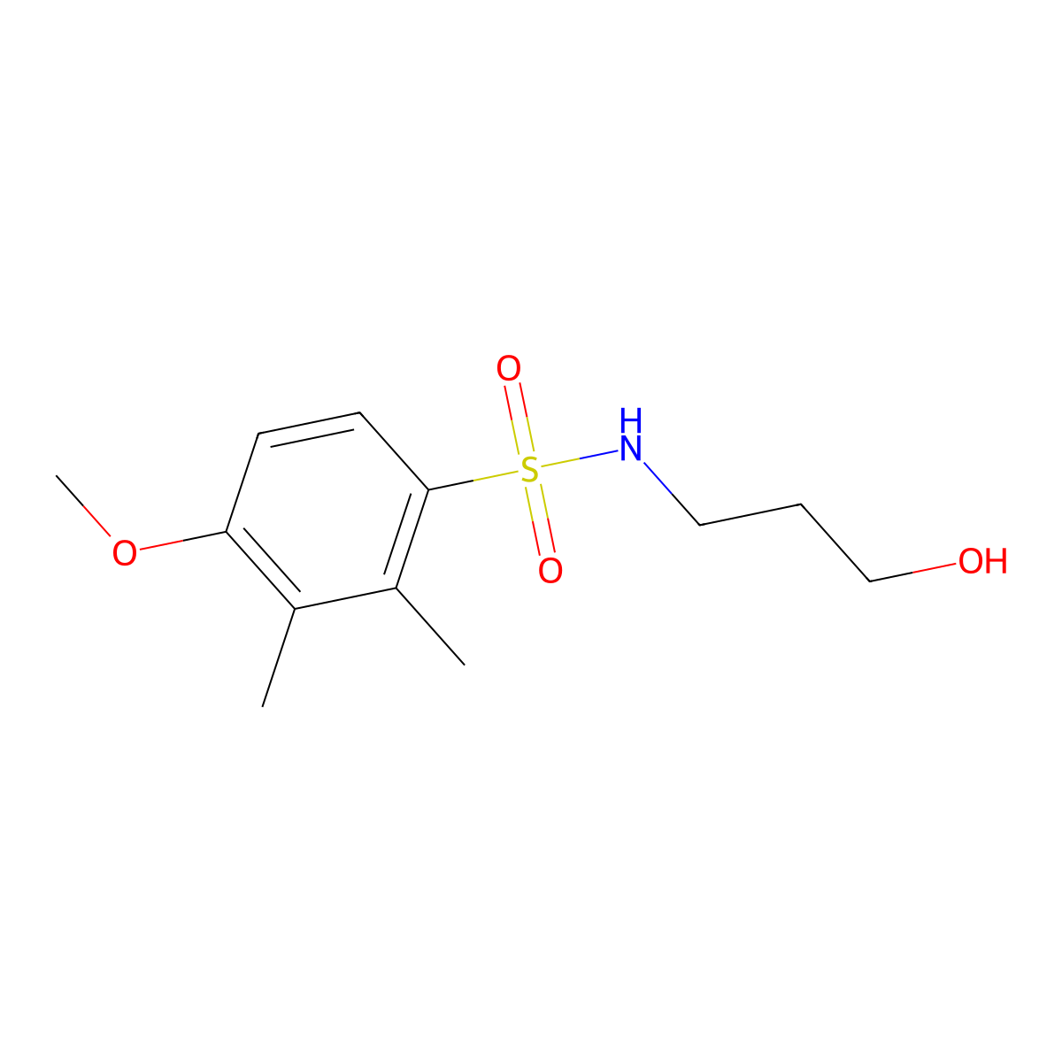 (3-Hydroxypropyl)[(4-methoxy-2,3-dimethylphenyl)sulfonyl]amine molecular structure, CAS 1246822-46-7