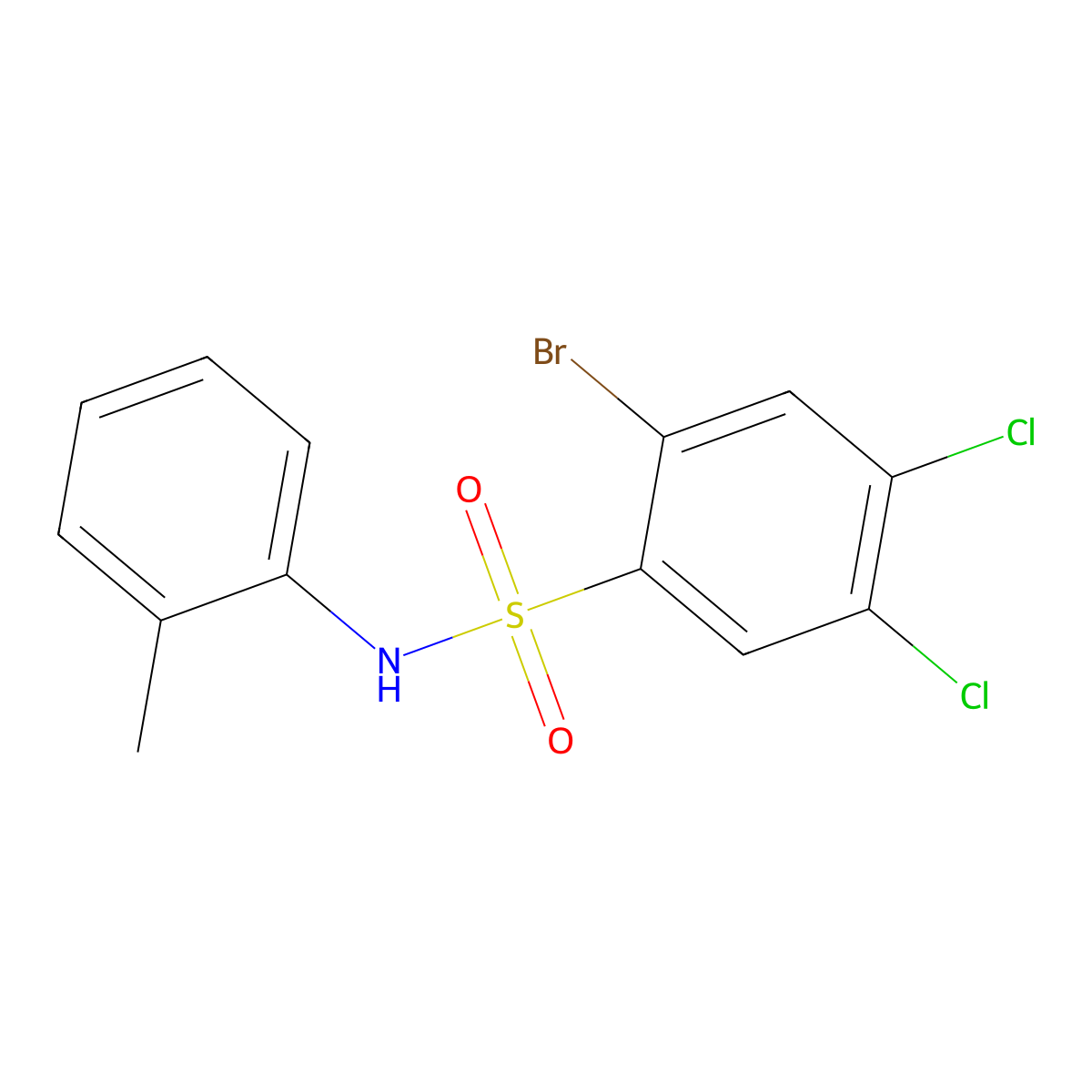 [(2-Bromo-4,5-dichlorophenyl)sulfonyl](2-methylphenyl)amine molecular structure, CAS 1246822-47-8