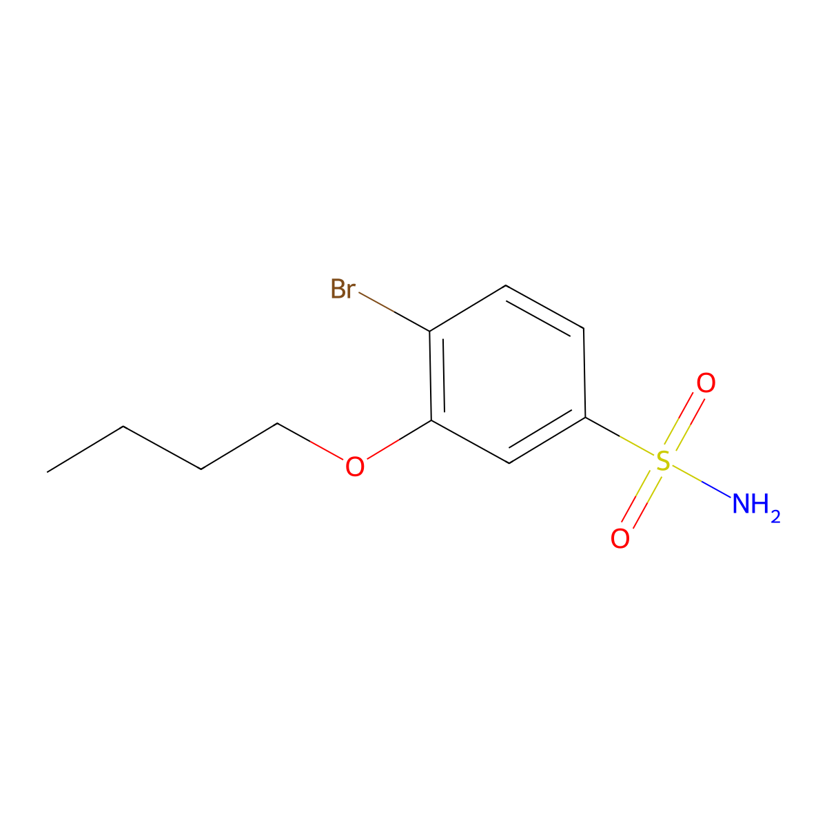 4-Bromo-3-butoxybenzenesulfonamide molecular structure, CAS 1246822-51-4
