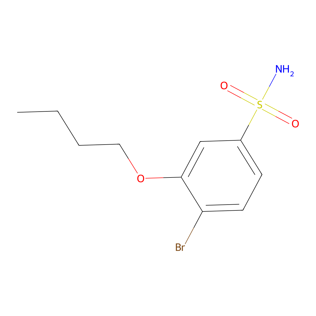 4-Bromo-3-butoxybenzenesulfonamide molecular structure, CAS 1246822-51-4