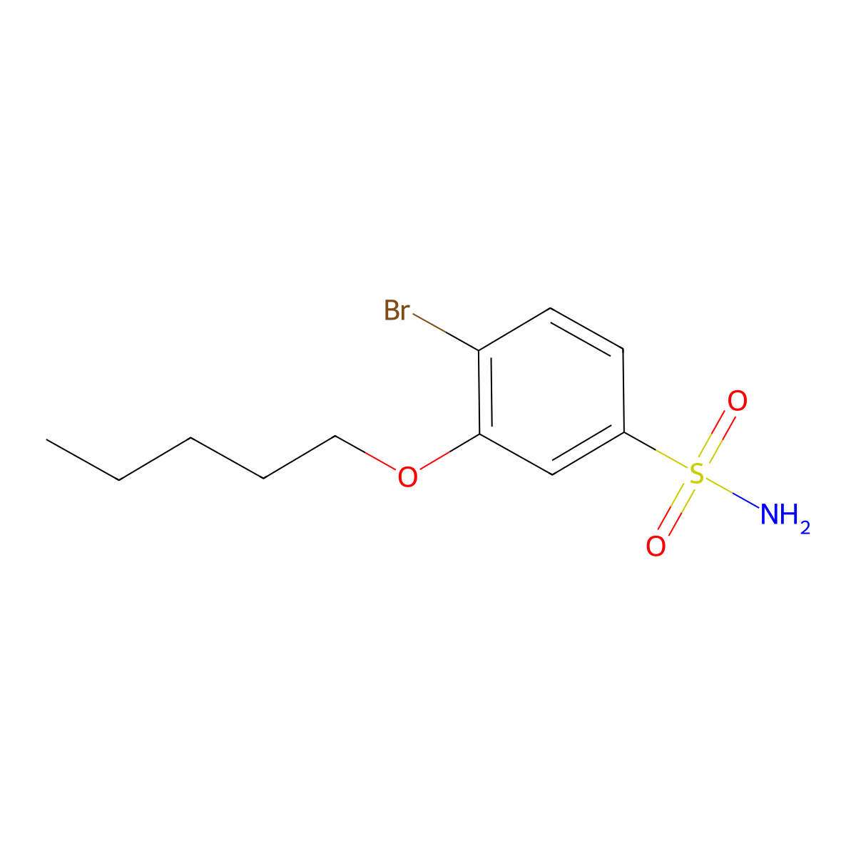 4-Bromo-3-pentyloxybenzenesulfonamide molecular structure, CAS 1246822-68-3
