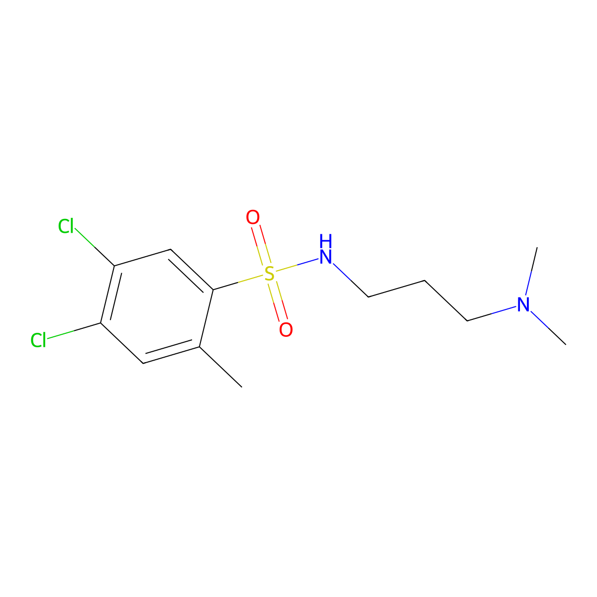 [(4,5-Dichloro-2-methylphenyl)sulfonyl][3-(dimethylamino)propyl]amine molecular structure, CAS 1246822-86-5