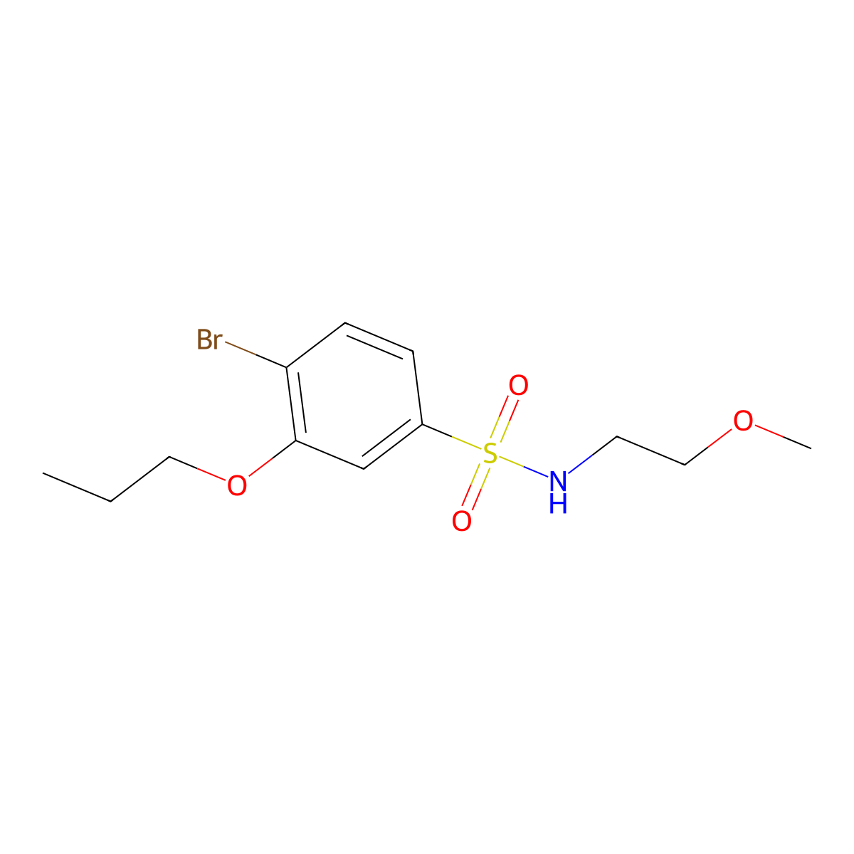 [(4-Bromo-3-propoxyphenyl)sulfonyl](2-methoxyethyl)amine molecular structure, CAS 1246822-97-8