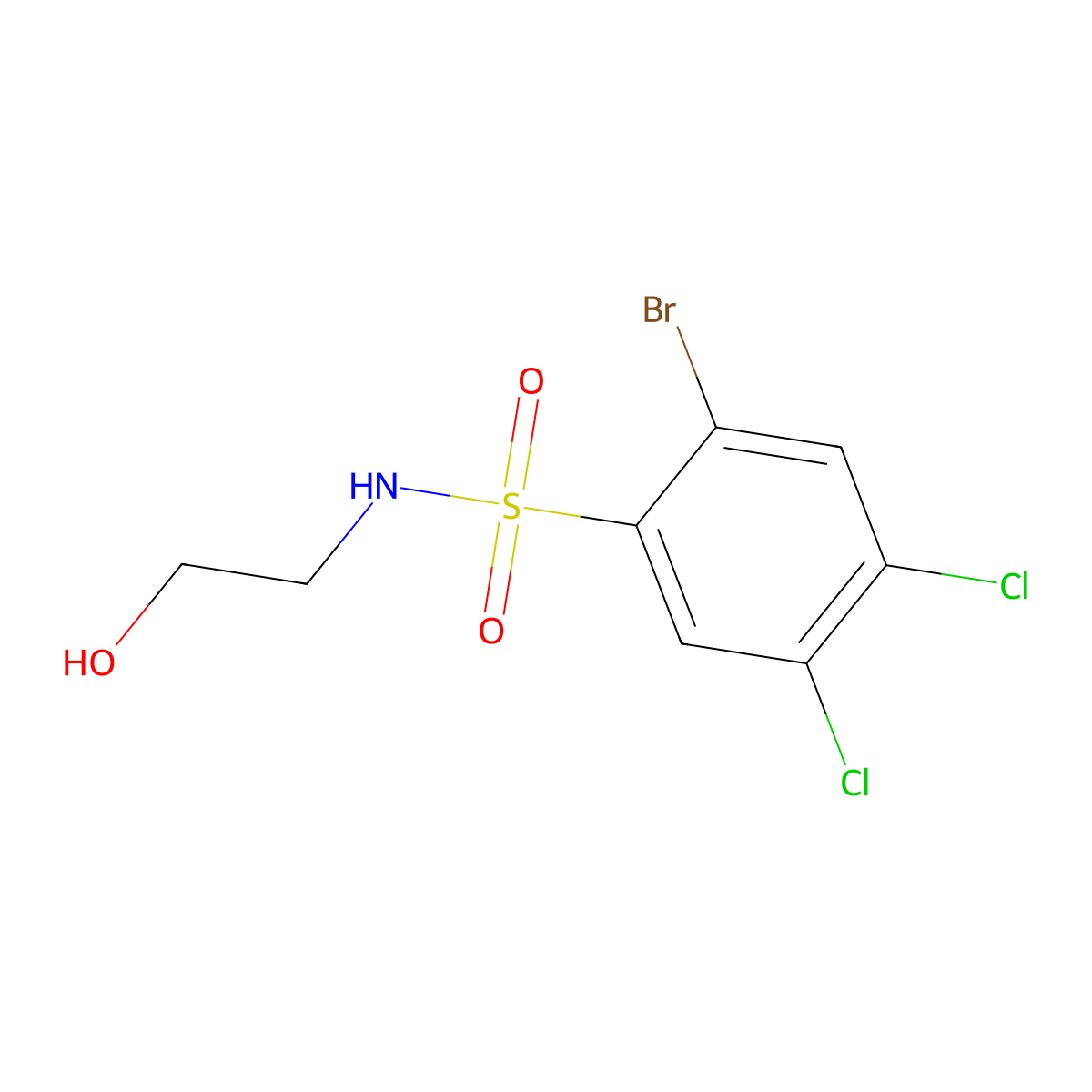 [(2-Bromo-4,5-dichlorophenyl)sulfonyl](2-hydroxyethyl)amine molecular structure, CAS 1246823-14-2