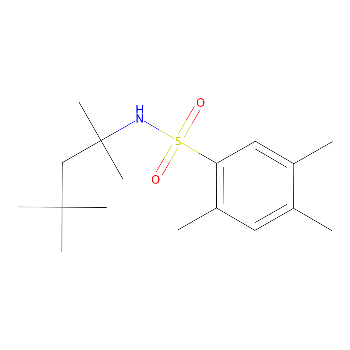 (1,1,3,3-Tetramethylbutyl)[(2,4,5-trimethylphenyl)sulfonyl]amine molecular structure, CAS 1246823-23-3