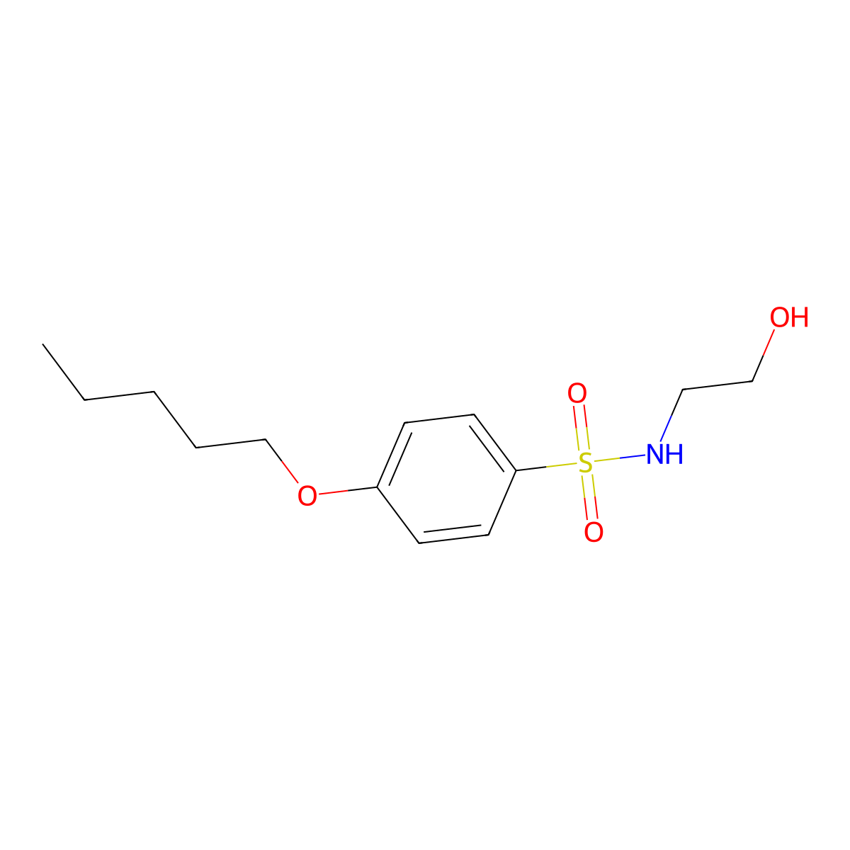 (2-Hydroxyethyl)[(4-pentyloxyphenyl)sulfonyl]amine molecular structure, CAS 1246823-24-4