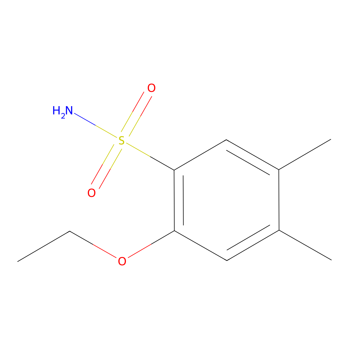 2-Ethoxy-4,5-dimethylbenzenesulfonamide molecular structure, CAS 1246823-26-6