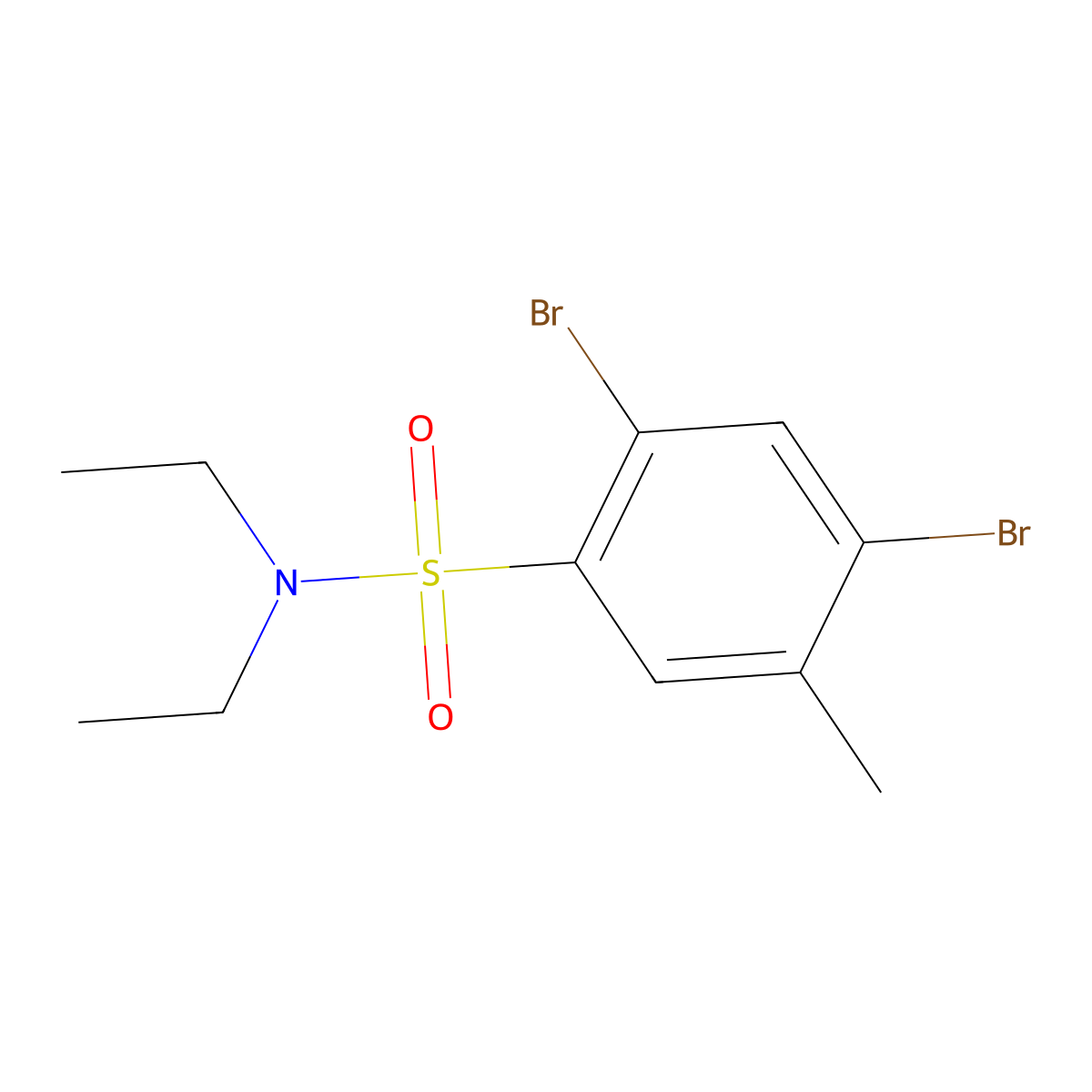 2,4-dibromo-N,N-diethyl-5-methylbenzene-1-sulfonamide molecular structure, CAS 1246823-32-4