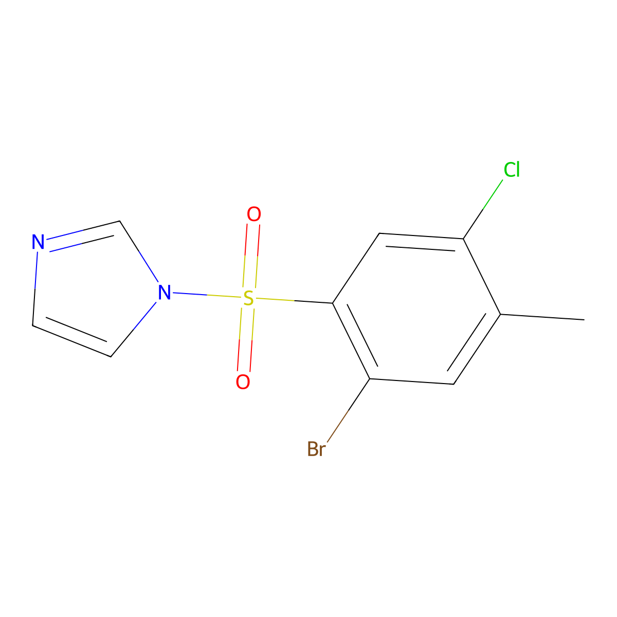 1-(2-bromo-5-chloro-4-methylbenzenesulfonyl)-1H-imidazole molecular structure, CAS 1246823-48-2