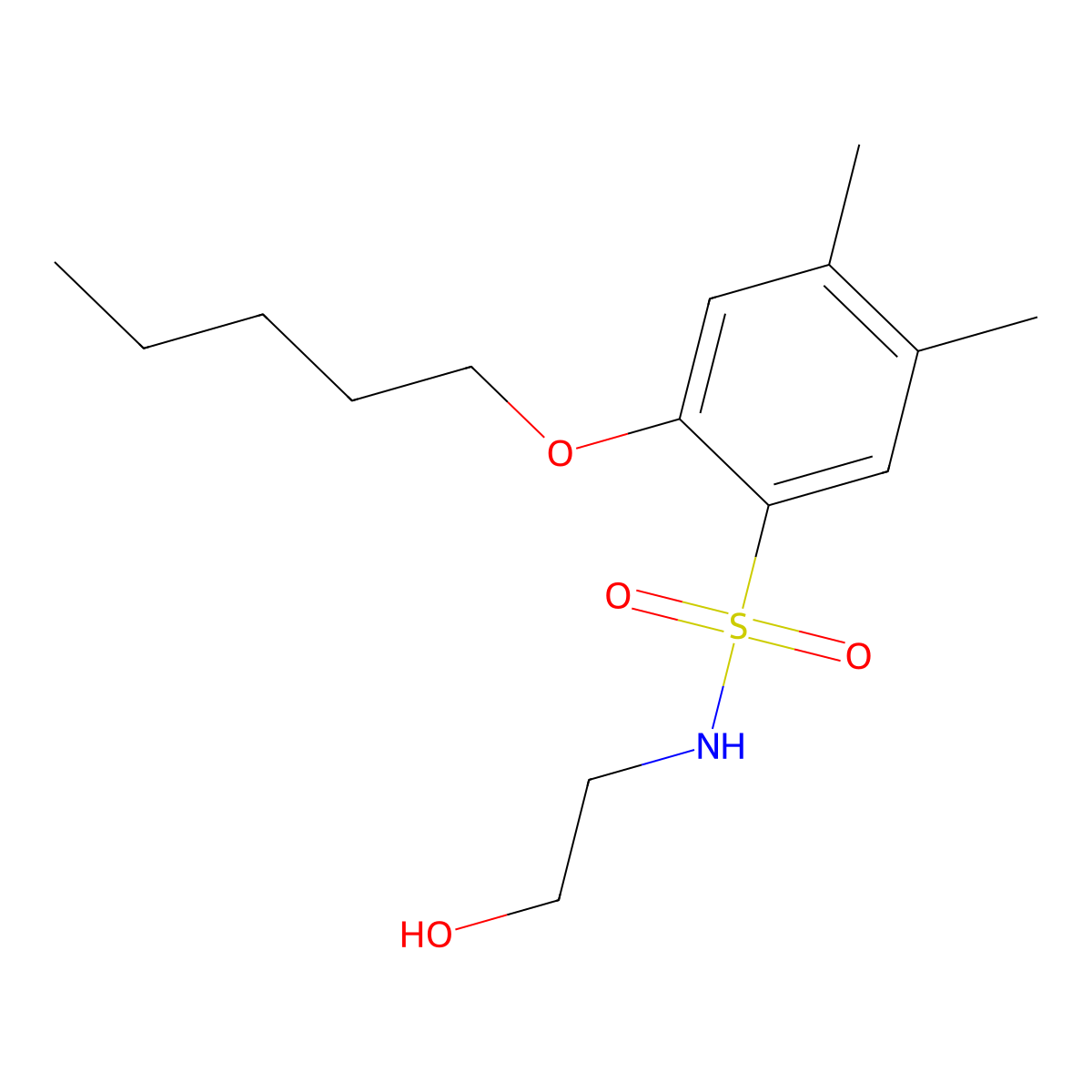 [(4,5-Dimethyl-2-pentyloxyphenyl)sulfonyl](2-hydroxyethyl)amine molecular structure, CAS 1246823-64-2