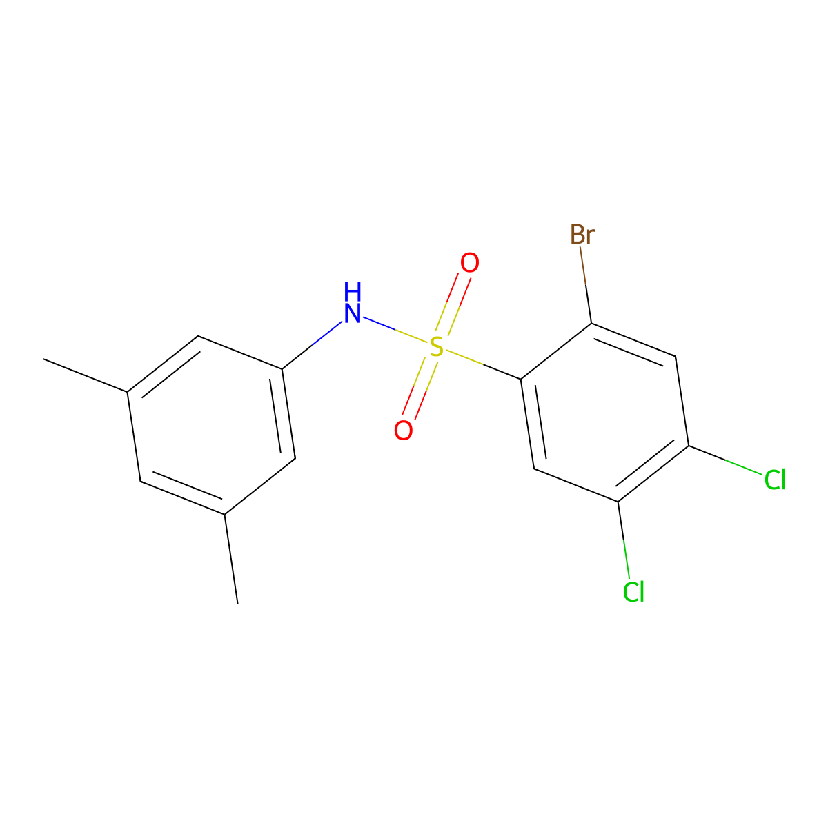 (3,5-Dimethylphenyl)[(2-bromo-4,5-dichlorophenyl)sulfonyl]amine molecular structure, CAS 1246823-69-7