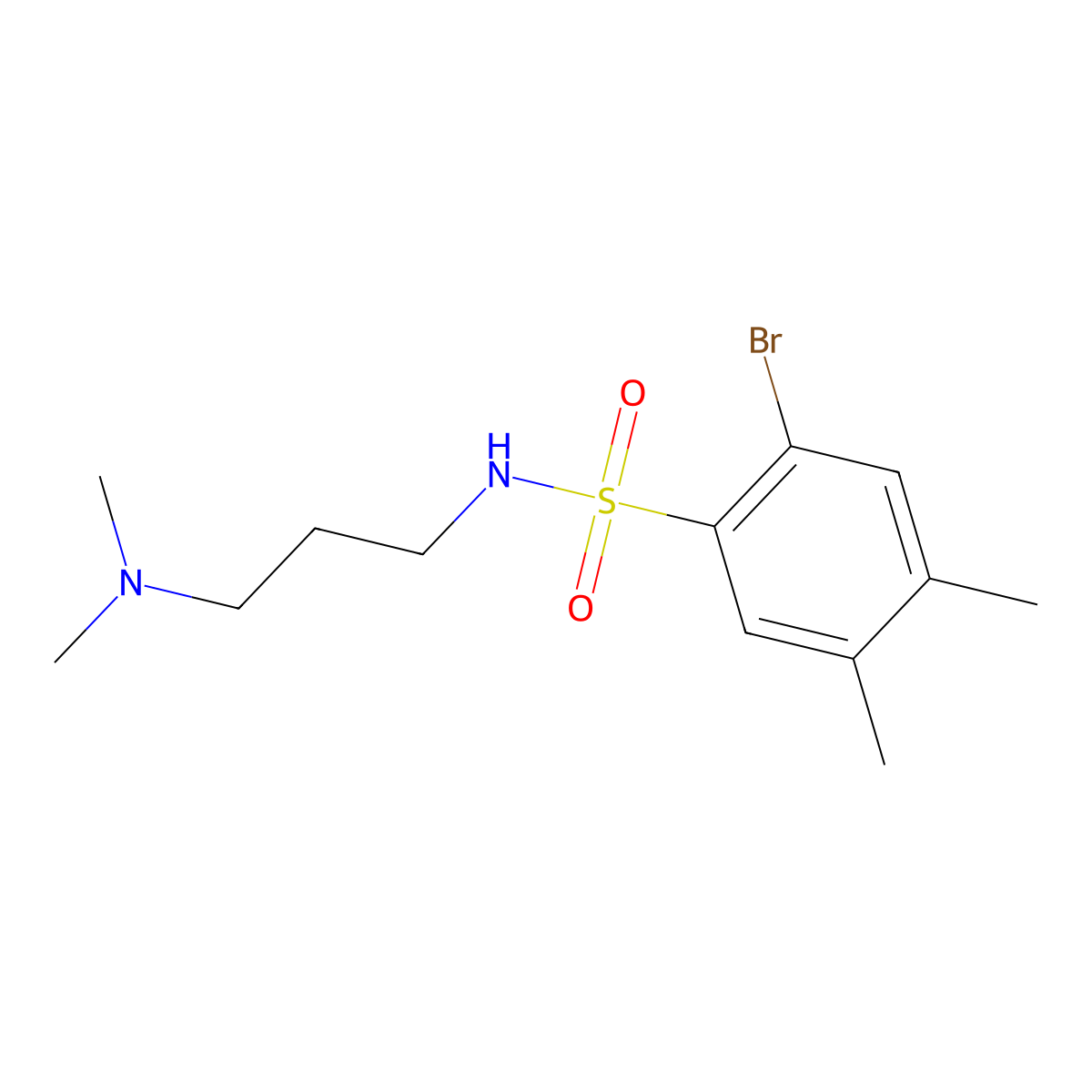 [3-(Dimethylamino)propyl][(2-bromo-4,5-dimethylphenyl)sulfonyl]amine molecular structure, CAS 1246823-99-3