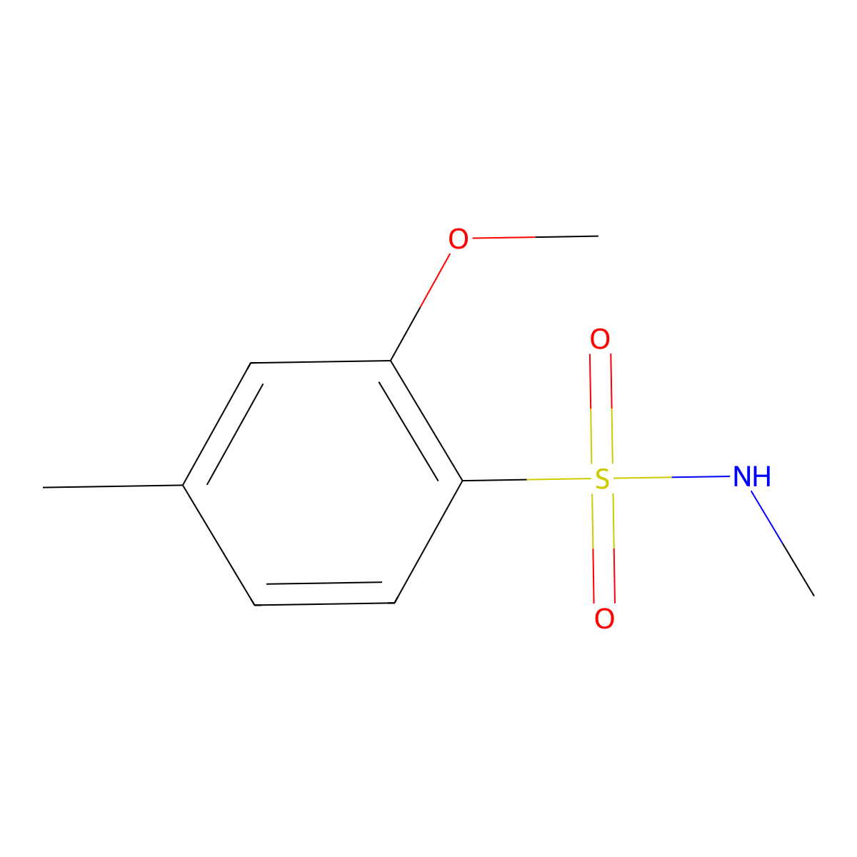 2-methoxy-N,4-dimethylbenzenesulfonamide molecular structure, CAS 1246824-11-2