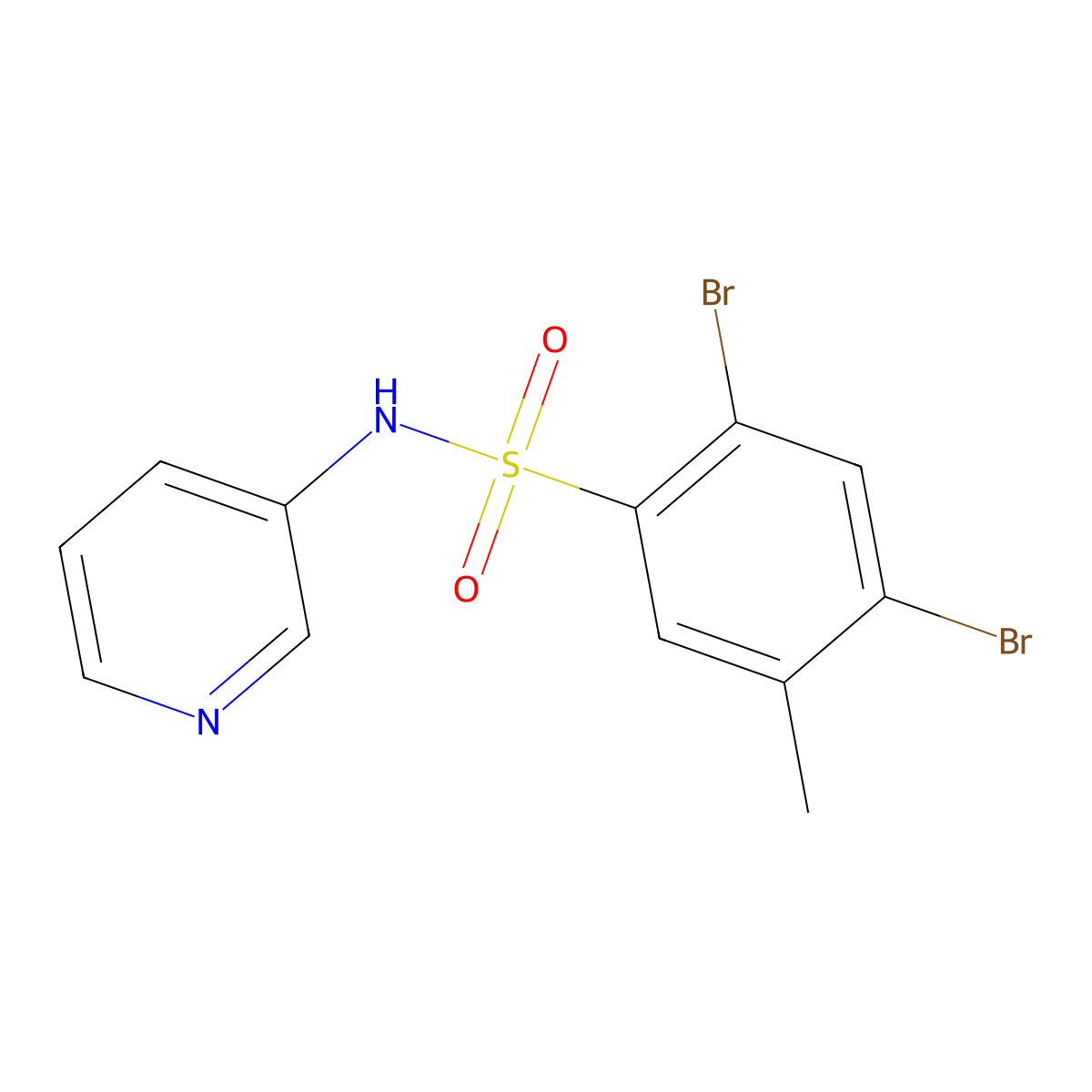[(2,4-Dibromo-5-methylphenyl)sulfonyl]-3-pyridylamine molecular structure, CAS 1246824-19-0