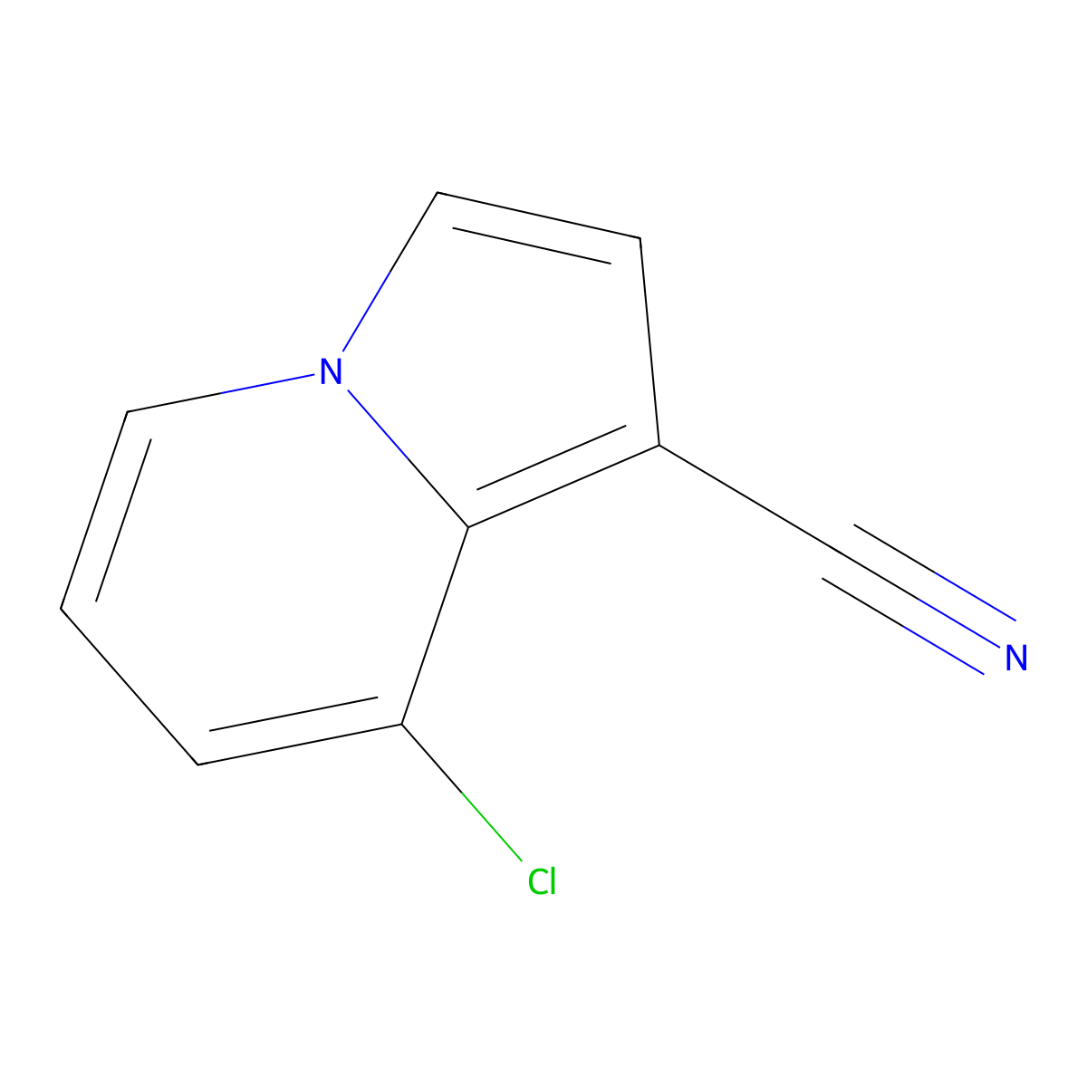 8-Chloroindolizine-1-carbonitrile molecular structure, CAS 1246845-16-8