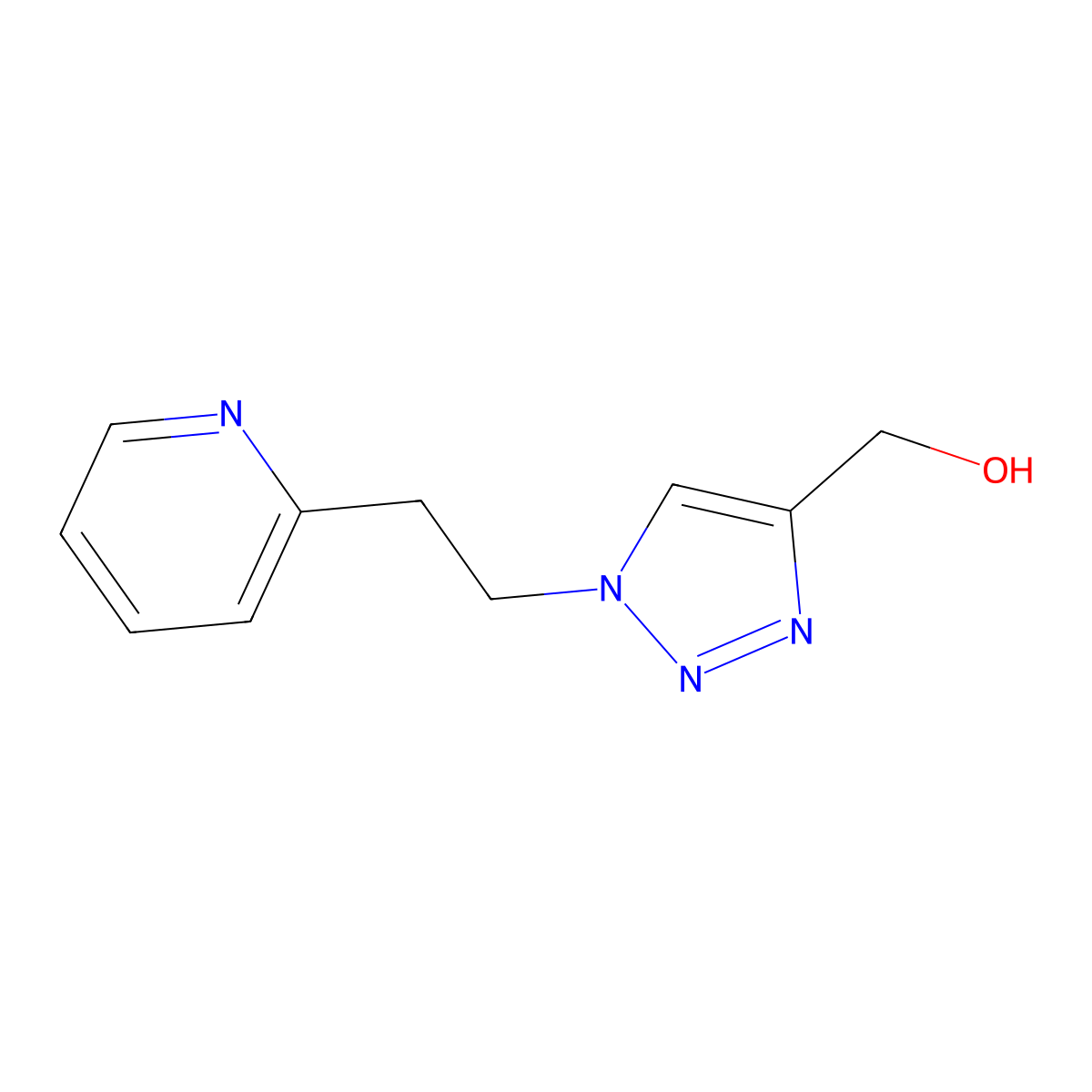 {1-[2-(pyridin-2-yl)ethyl]-1H-1,2,3-triazol-4-yl}methanol molecular structure, CAS 1246847-79-9