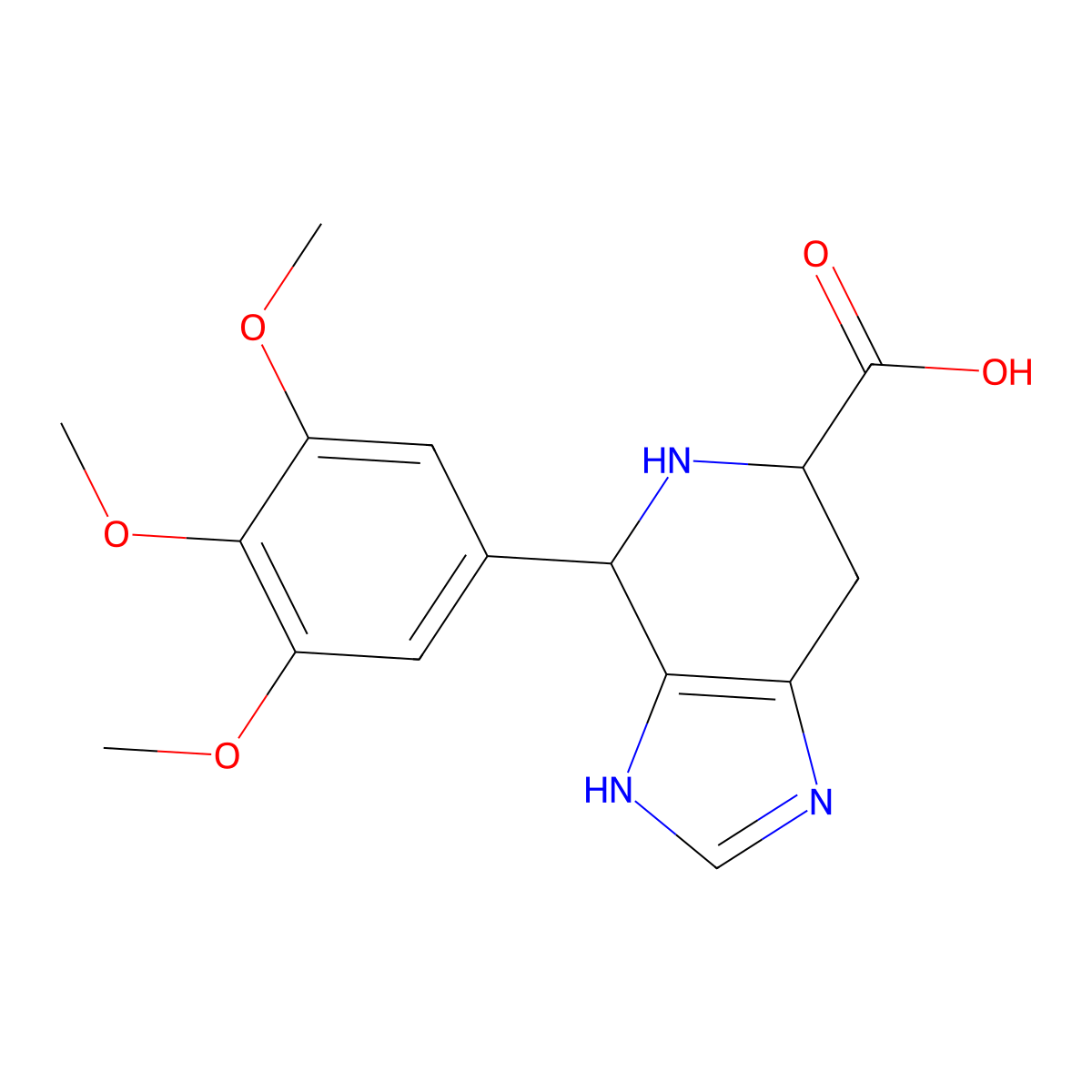 4-(3,4,5-Trimethoxyphenyl)-3H,4H,5H,6H,7H-imidazo[4,5-c]pyridine-6-carboxylic acid molecular structure, CAS 1246851-12-6