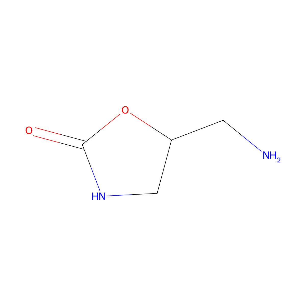 (5R)-5-(aminomethyl)-1,3-oxazolidin-2-one molecular structure, CAS 1246851-25-1