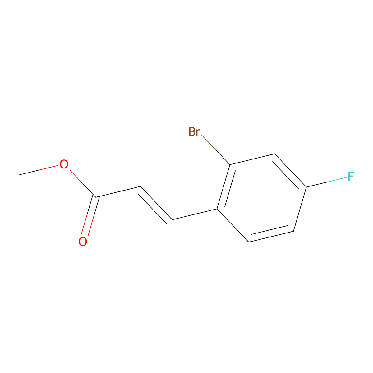 3-(2-Bromo-4-fluoro-phenyl)-acrylic acid methyl ester molecular structure, CAS 1246851-47-7