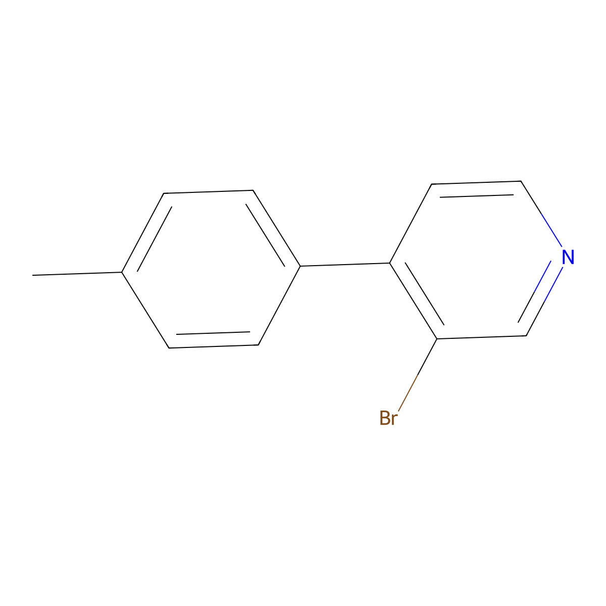 3-Bromo-4-(4-tolyl)pyridine molecular structure, CAS 1246851-82-0