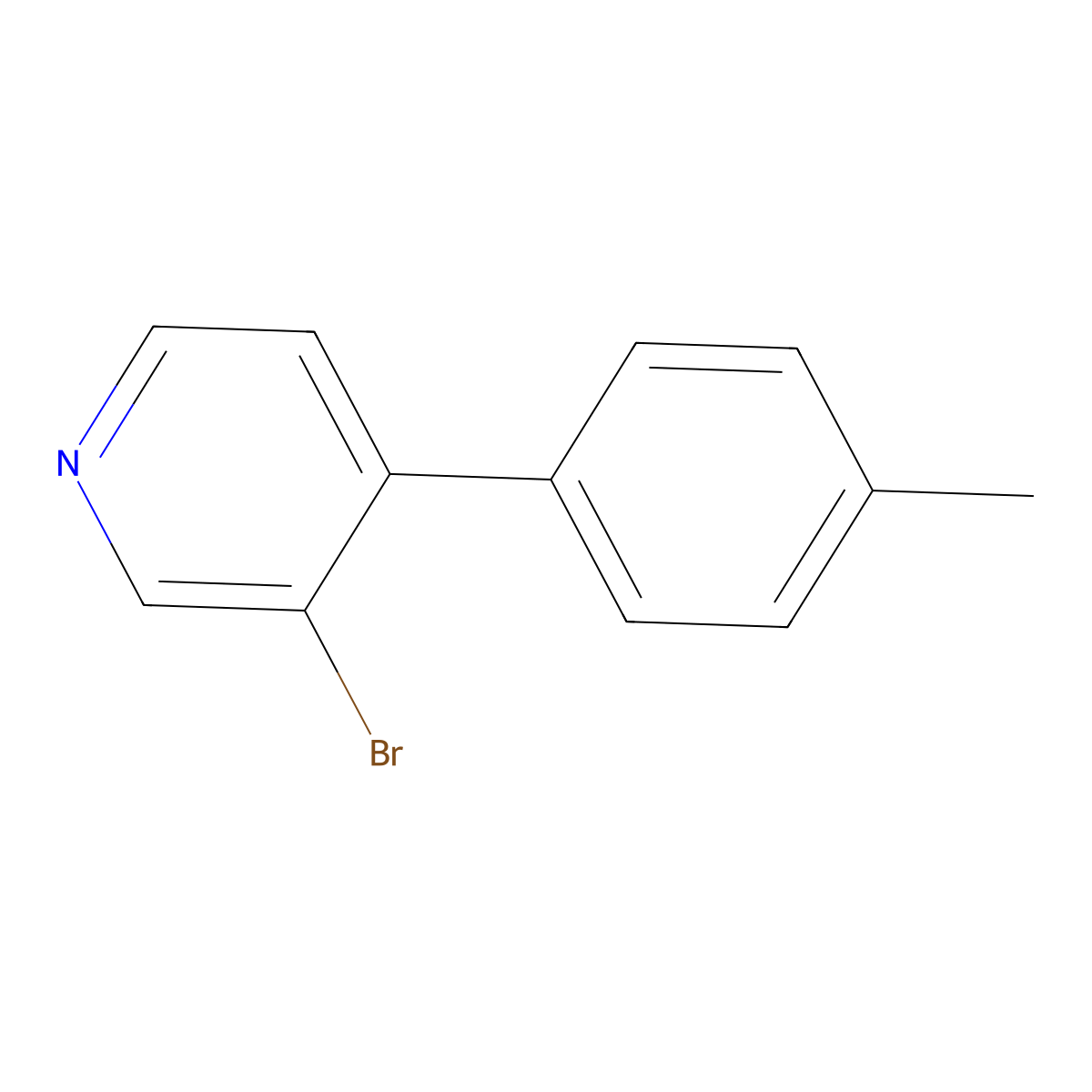 3-Bromo-4-(4-tolyl)pyridine molecular structure, CAS 1246851-82-0