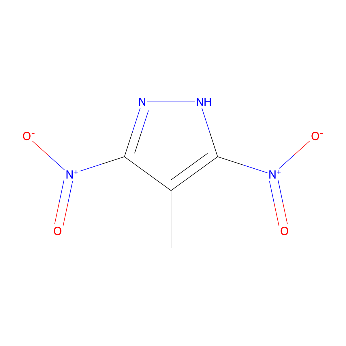 4-methyl-3,5-dinitro-1H-pyrazole molecular structure, CAS 1246853-06-4
