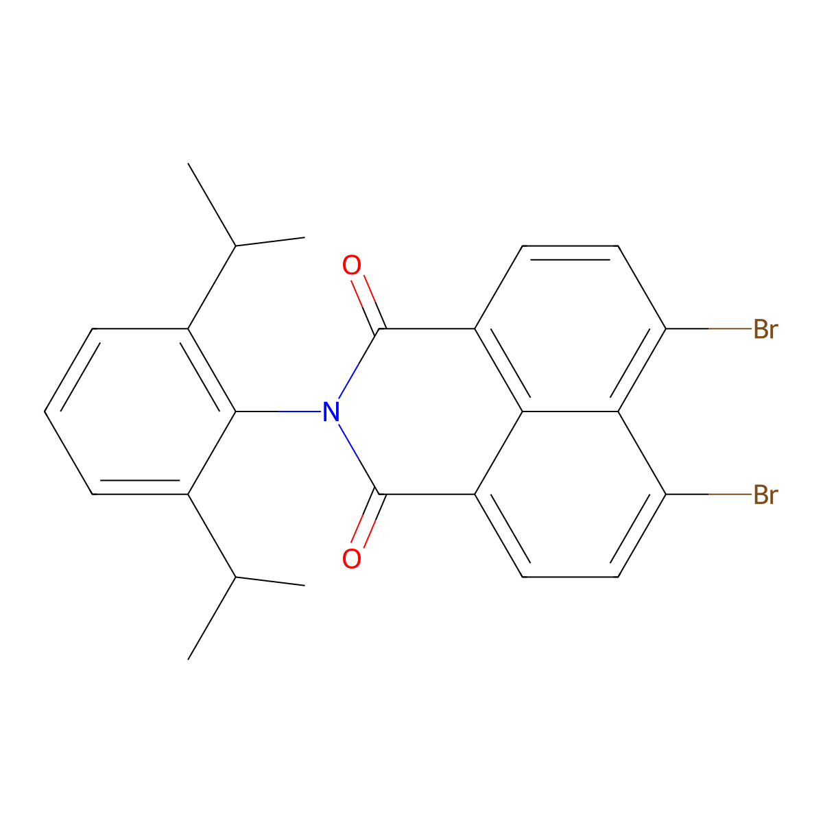 6,7-Dibromo-2-[2,6-di(propan-2-yl)phenyl]benzo[de]isoquinoline-1,3-dione molecular structure, CAS 1246857-77-1