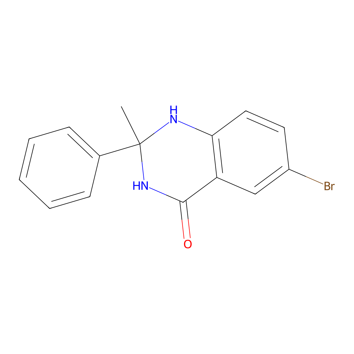 6-Bromo-2,3-dihydro-2-methyl-2-phenyl-4(1H)-quinazolinone molecular structure, CAS 1246861-72-2