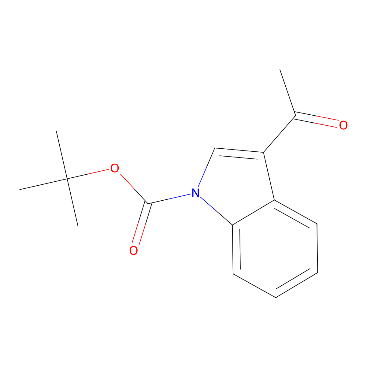 tert-Butyl 3-acetyl-1H-indole-1-carboxylate molecular structure, CAS 124688-00-2