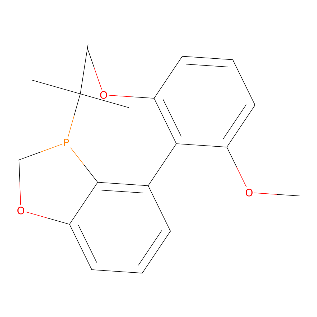 3-(tert-Butyl)-4-(2,6-dimethoxyphenyl)-2,3-dihydrobenzo[d][1,3]oxaphosphole molecular structure, CAS 1246888-90-3