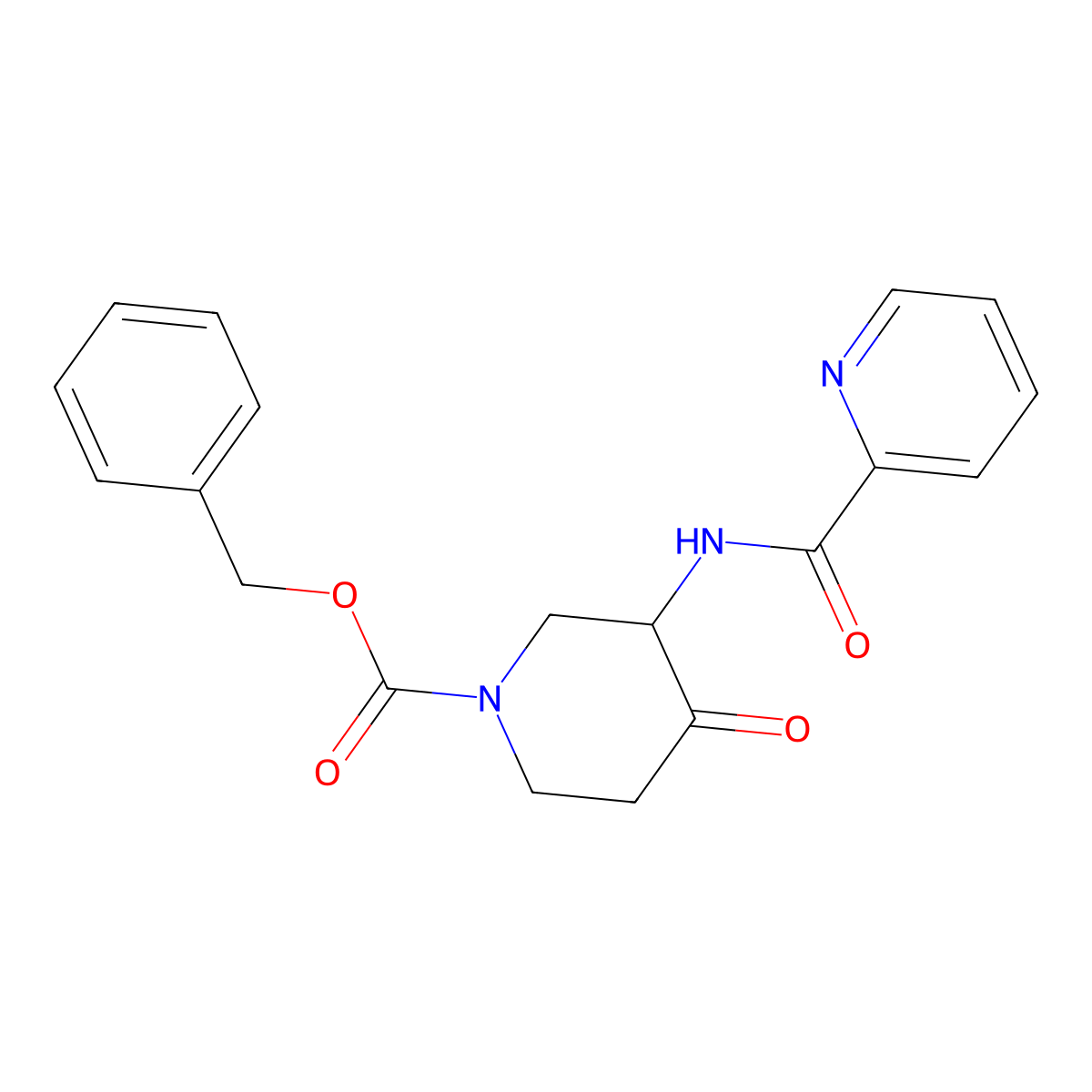 4-Oxo-3-[(pyridine-2-carbonyl)-amino]-piperidine-1-carboxylic acid benzyl ester molecular structure, CAS 1246891-67-7