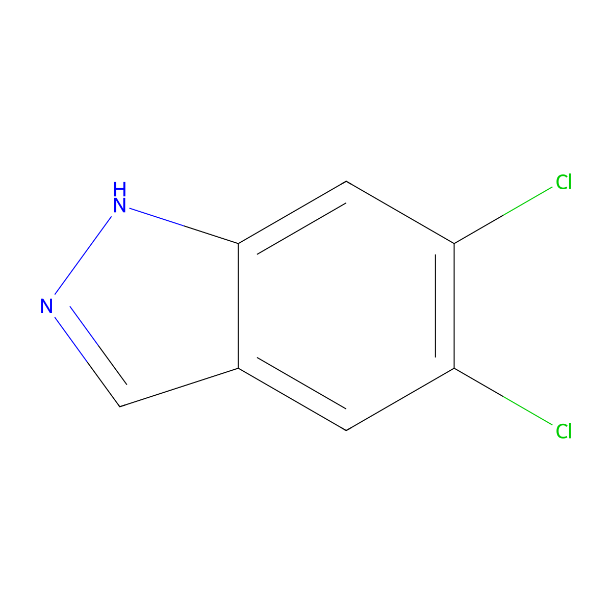 5,6-dichloro-1H-indazole molecular structure, CAS 124691-76-5