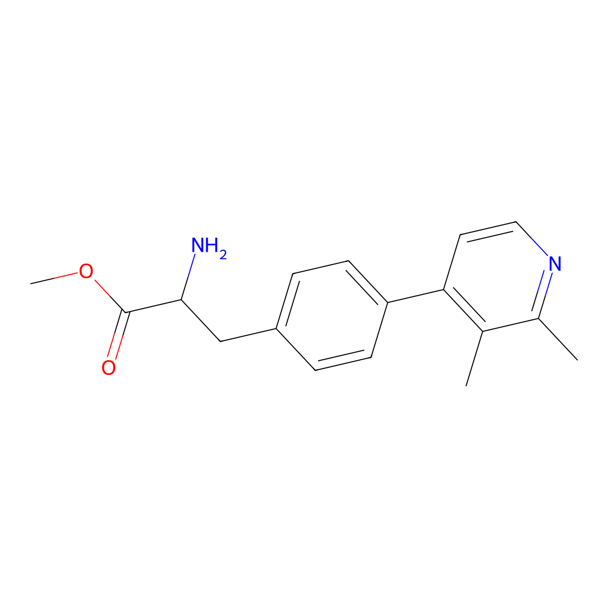 Methyl (s)-2-amino-3-(4-(2,3-dimethylpyridin-4-yl)phenyl)propanoate molecular structure, CAS 1246912-24-2