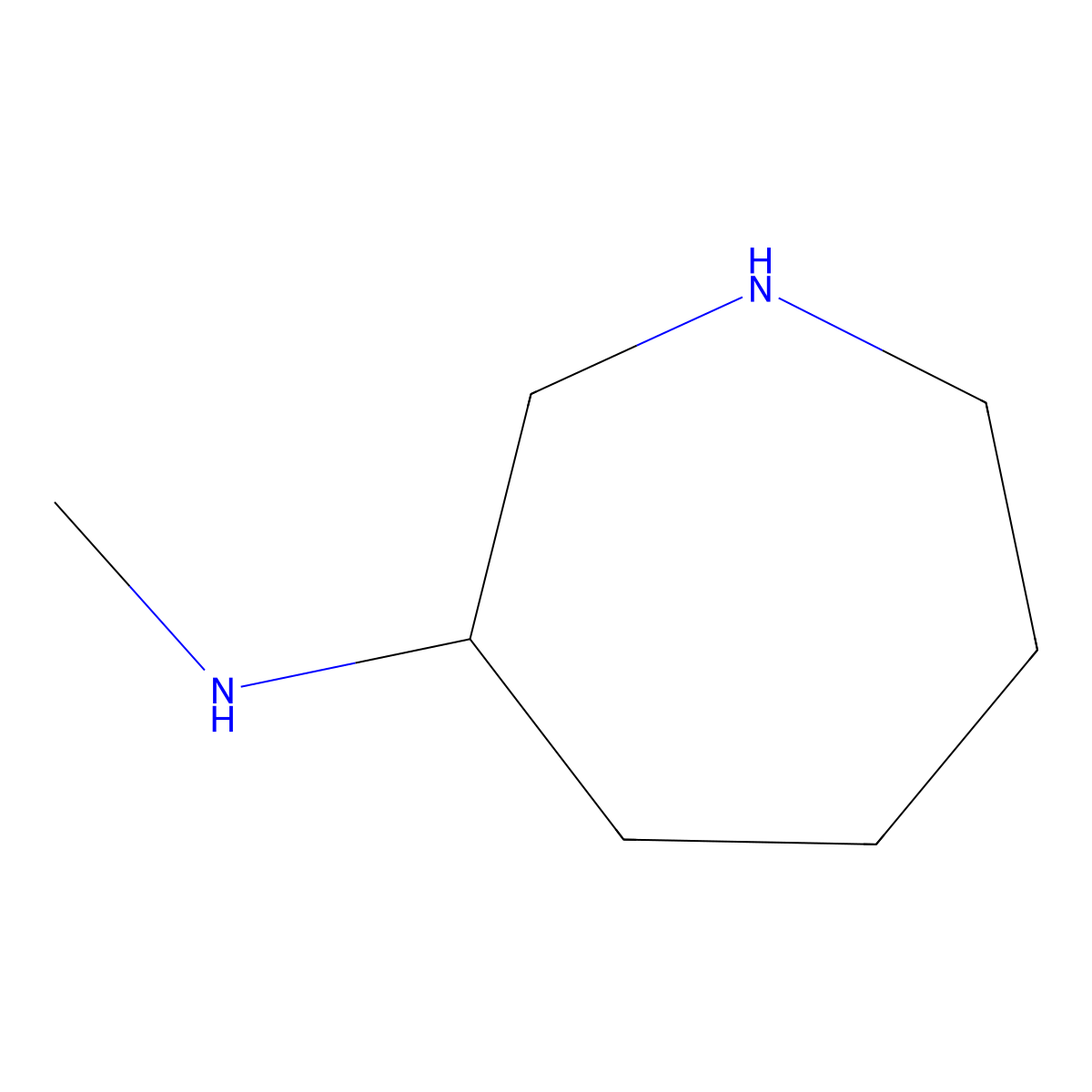 N-(3-Azepanyl)-N-methylamine molecular structure, CAS 124695-93-8