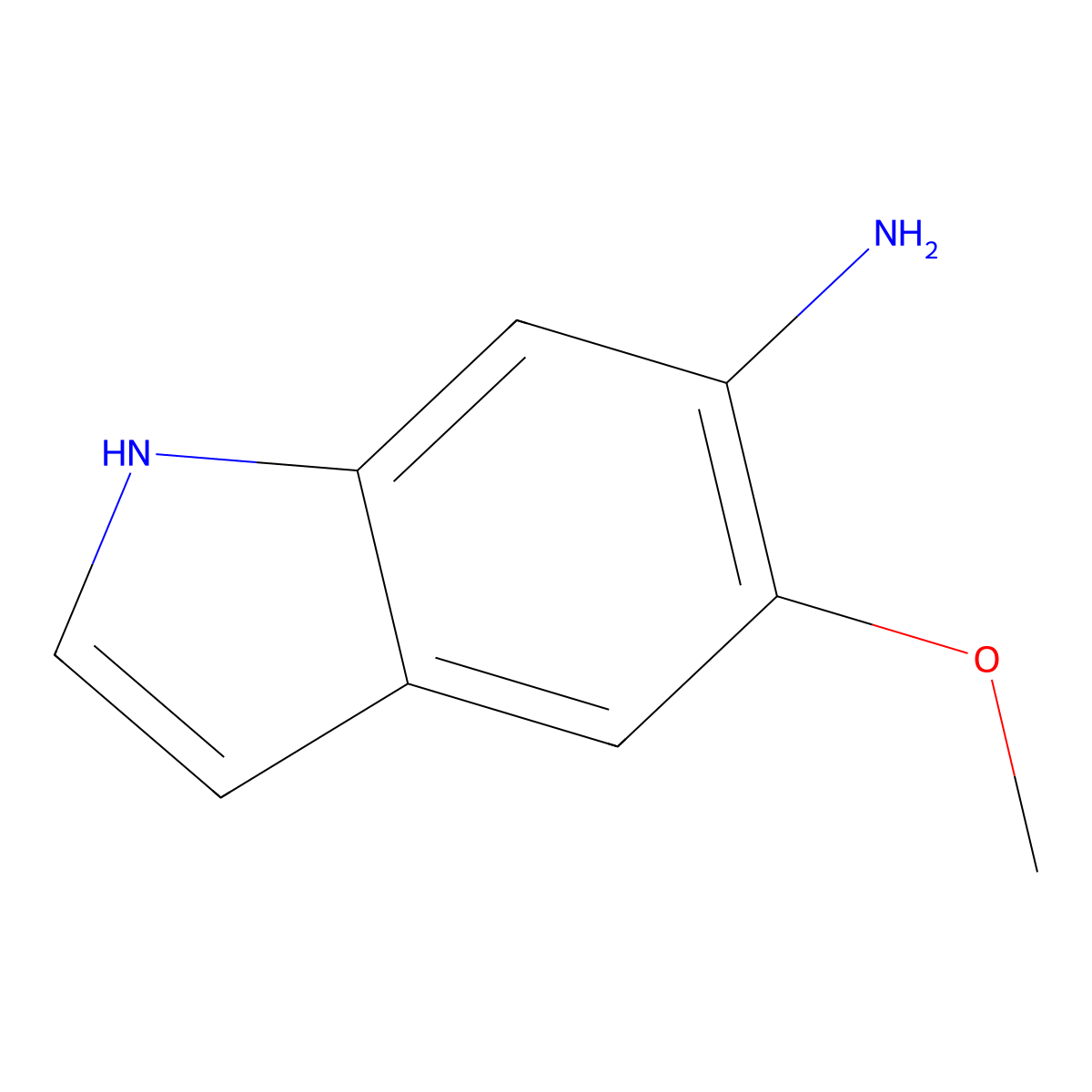 5-Methoxy-1H-indol-6-amine molecular structure, CAS 1246965-06-9