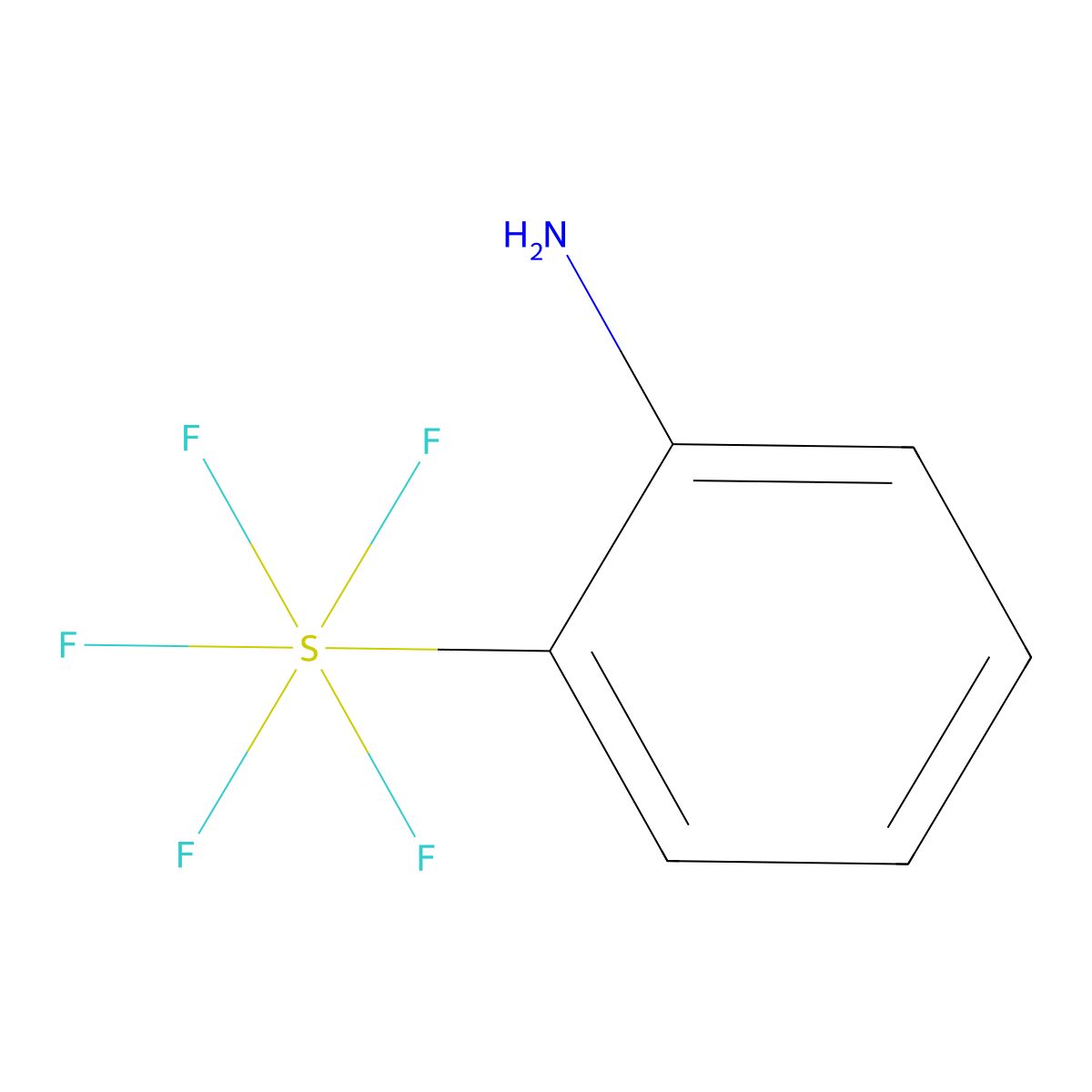 2-Aminophenylsulphur pentafluoride molecular structure, CAS 1246998-10-6