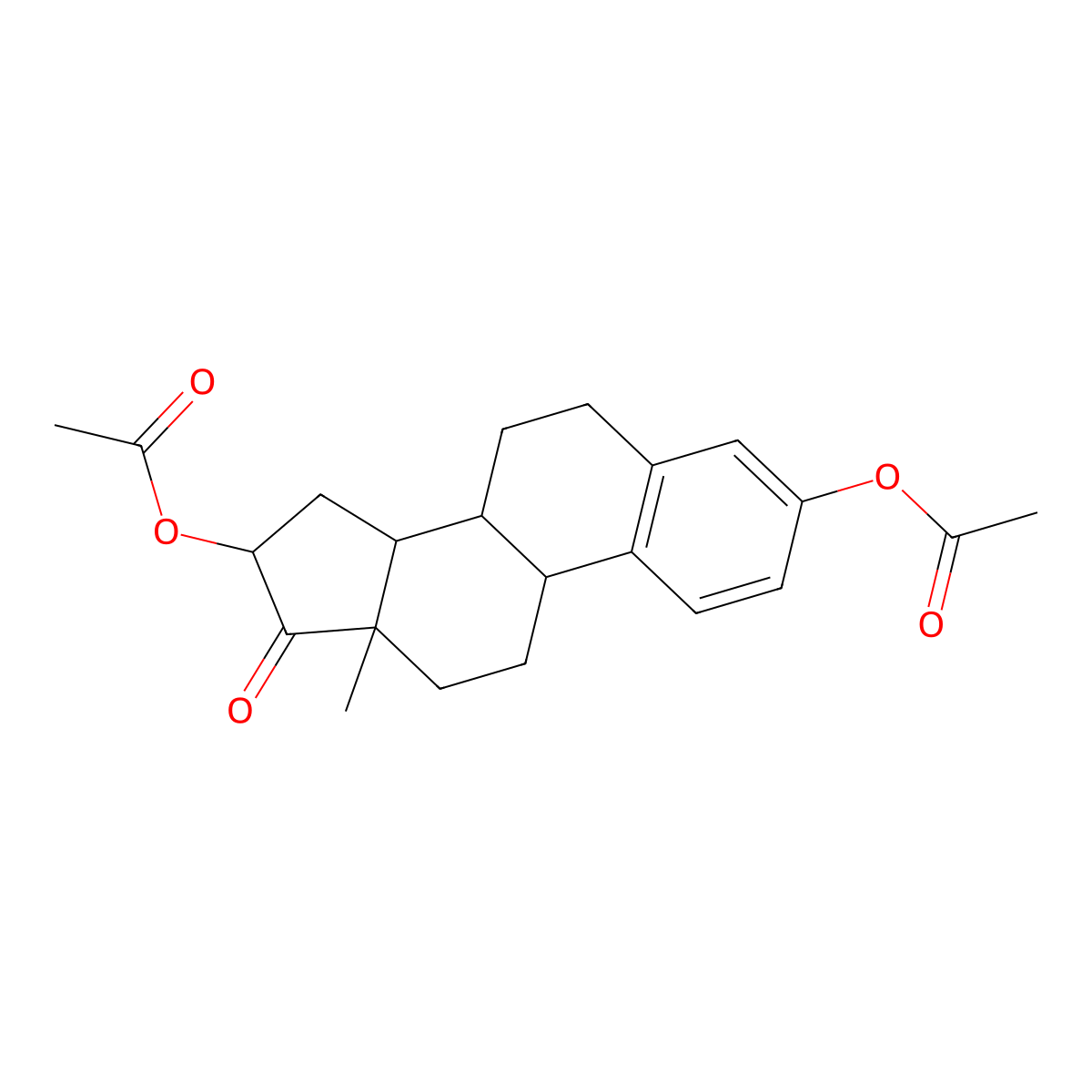 17-Oxo-1,3,5(10)-triene-3,16alpha-diol diacetate molecular structure, CAS 1247-70-7