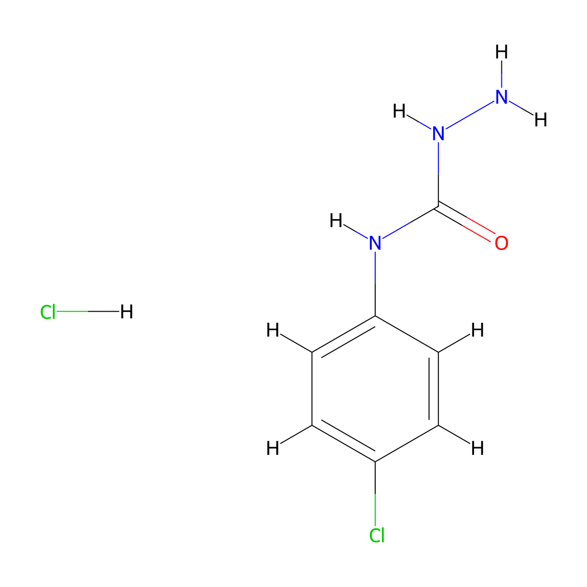 4-(4-Chlorophenyl)semicarbazide hydrochloride molecular structure, CAS 124700-01-2