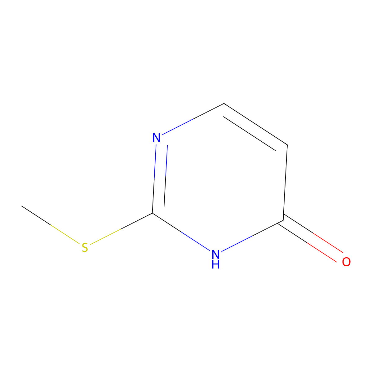 2-(Methylthio)-1H-pyrimidin-4-one molecular structure, CAS 124700-69-2