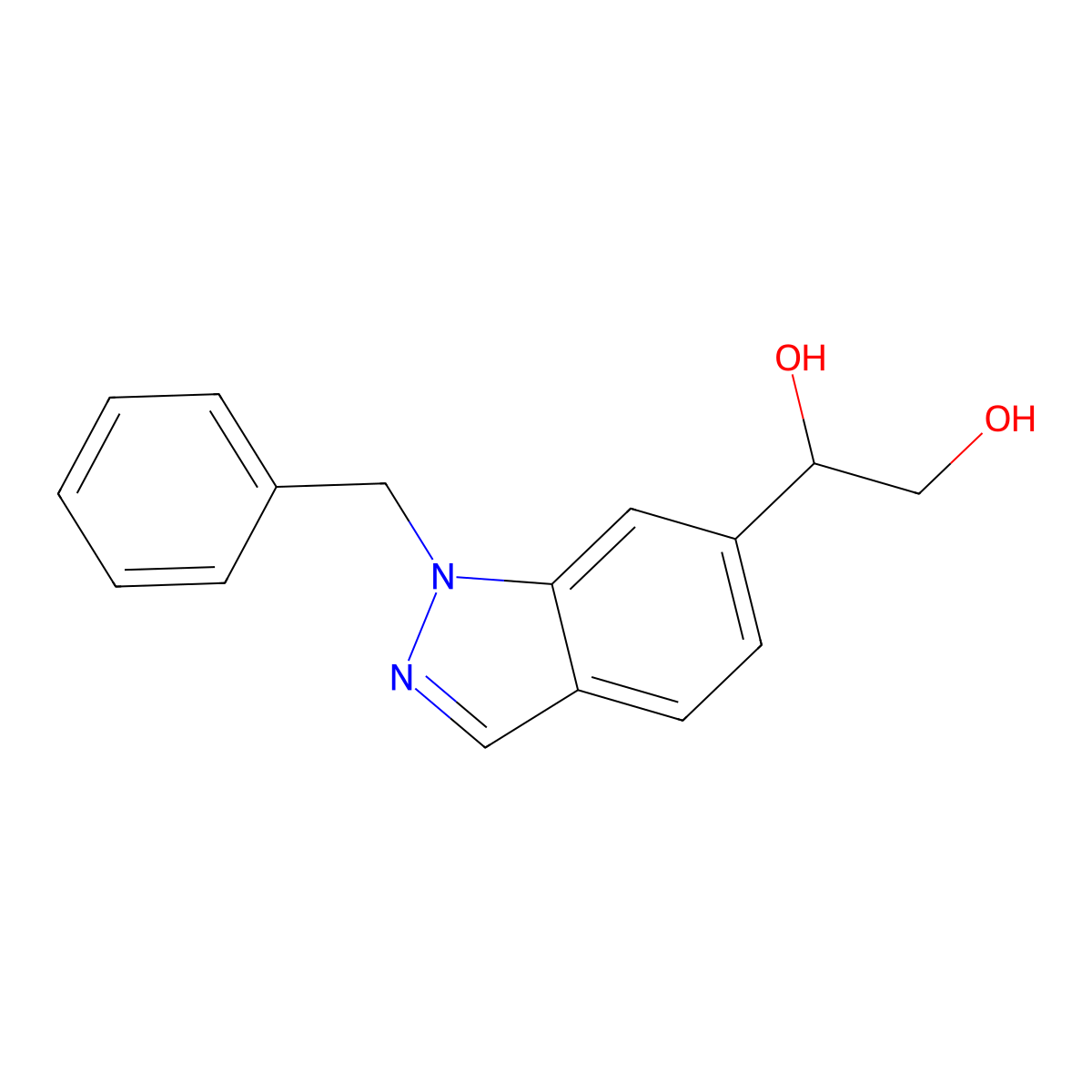 (S)-1-(1-Benzyl-1H-indazol-6-yl)ethane-1,2-diol molecular structure, CAS 1247001-61-1